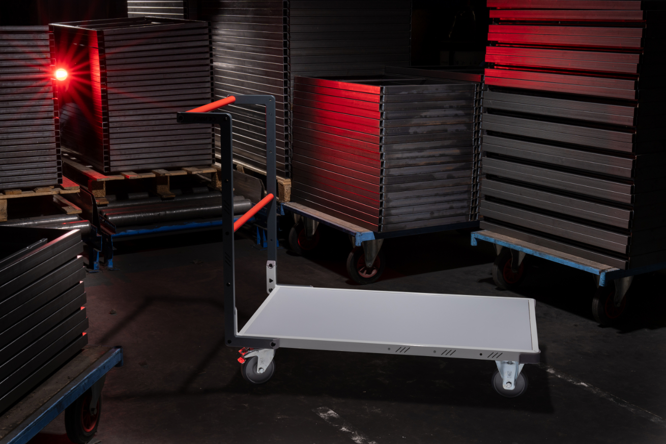 Chariot dossier fixe 1000x600 mm plateau mélaminé roues TPE 250 kg - FIMM - 804722120