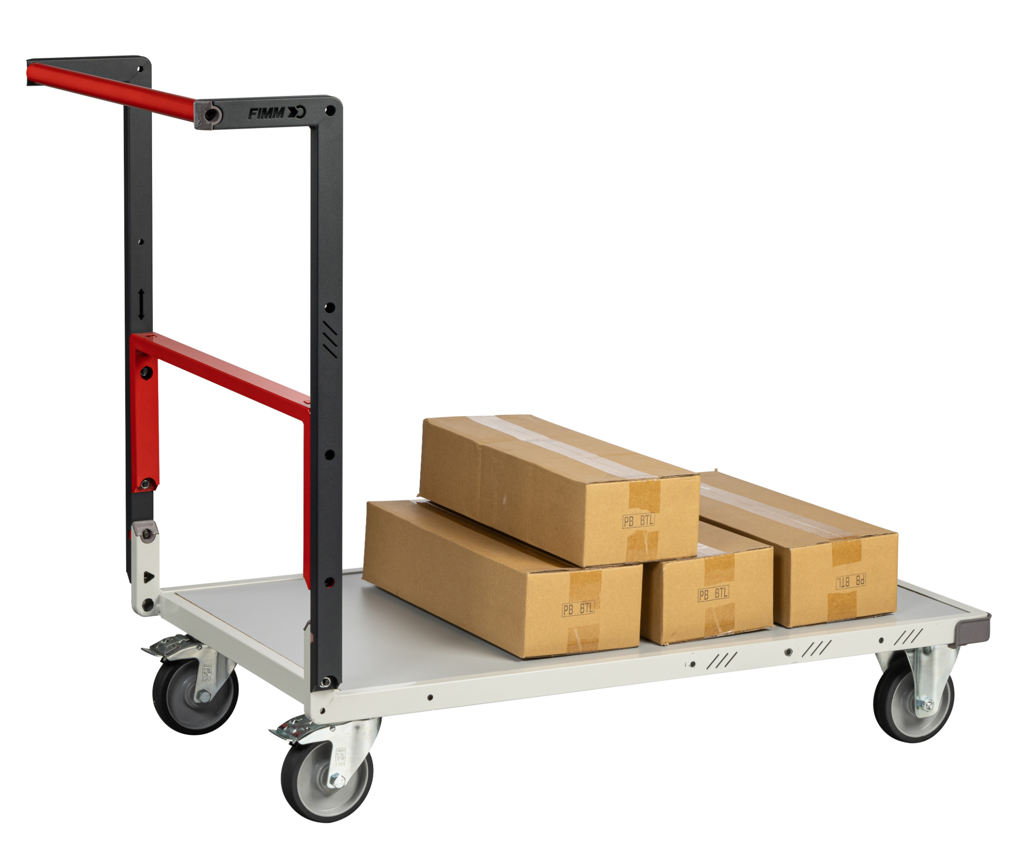 Chariot dossier repliable 1000x600 mm plateau mélaminé roues TPE 250 kg - FIMM - 804722121