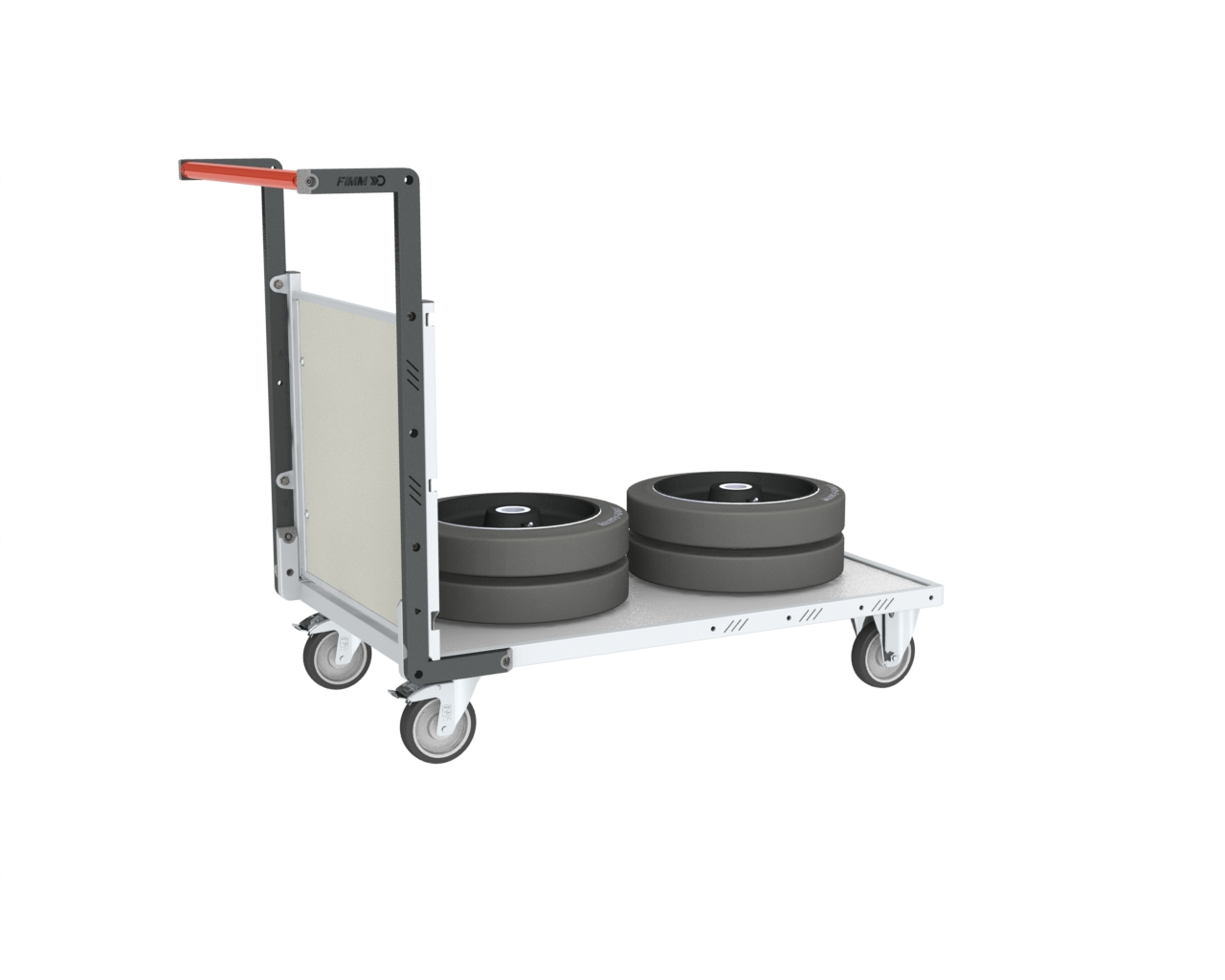 Chariot modulaire - 1 dossier + plateau bois 1000x600 mm 250 kg - FIMM - 806724271