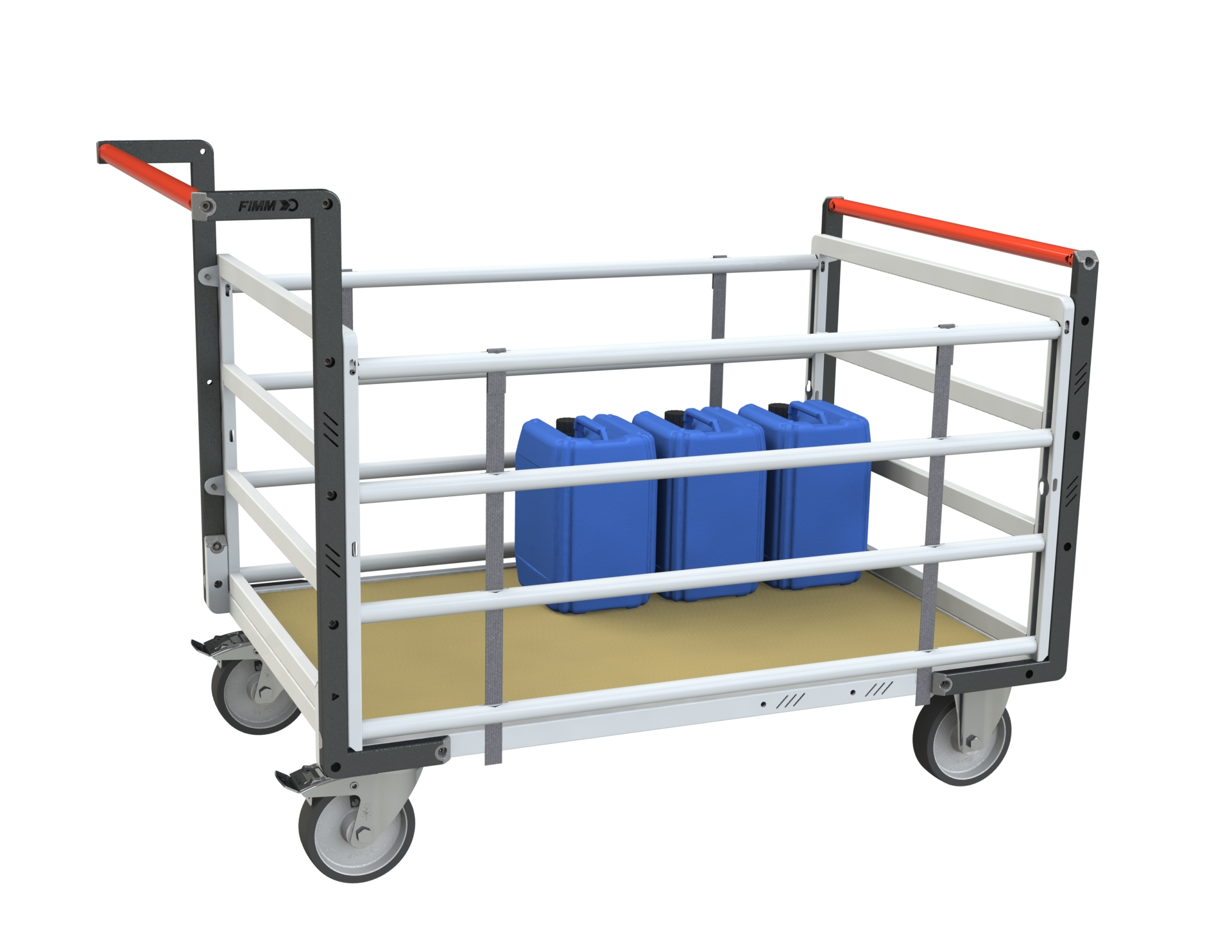 Chariot tube 2 dossiers + 2 ridelles et plateau 1000x600 mm 500 kg - FIMM - 806724515