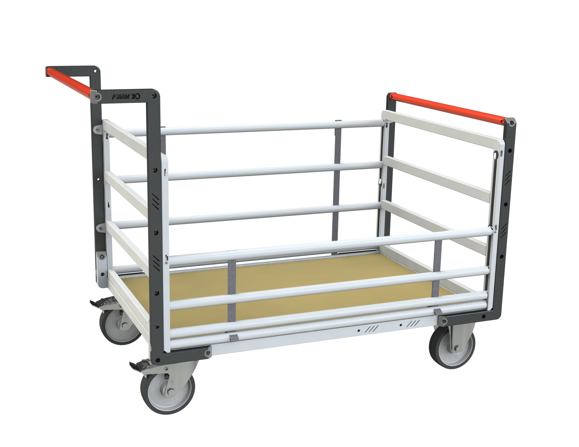 Chariot tube 2 dossiers + 2 ridelles et plateau 1000x600 mm 500 kg - FIMM - 806724515