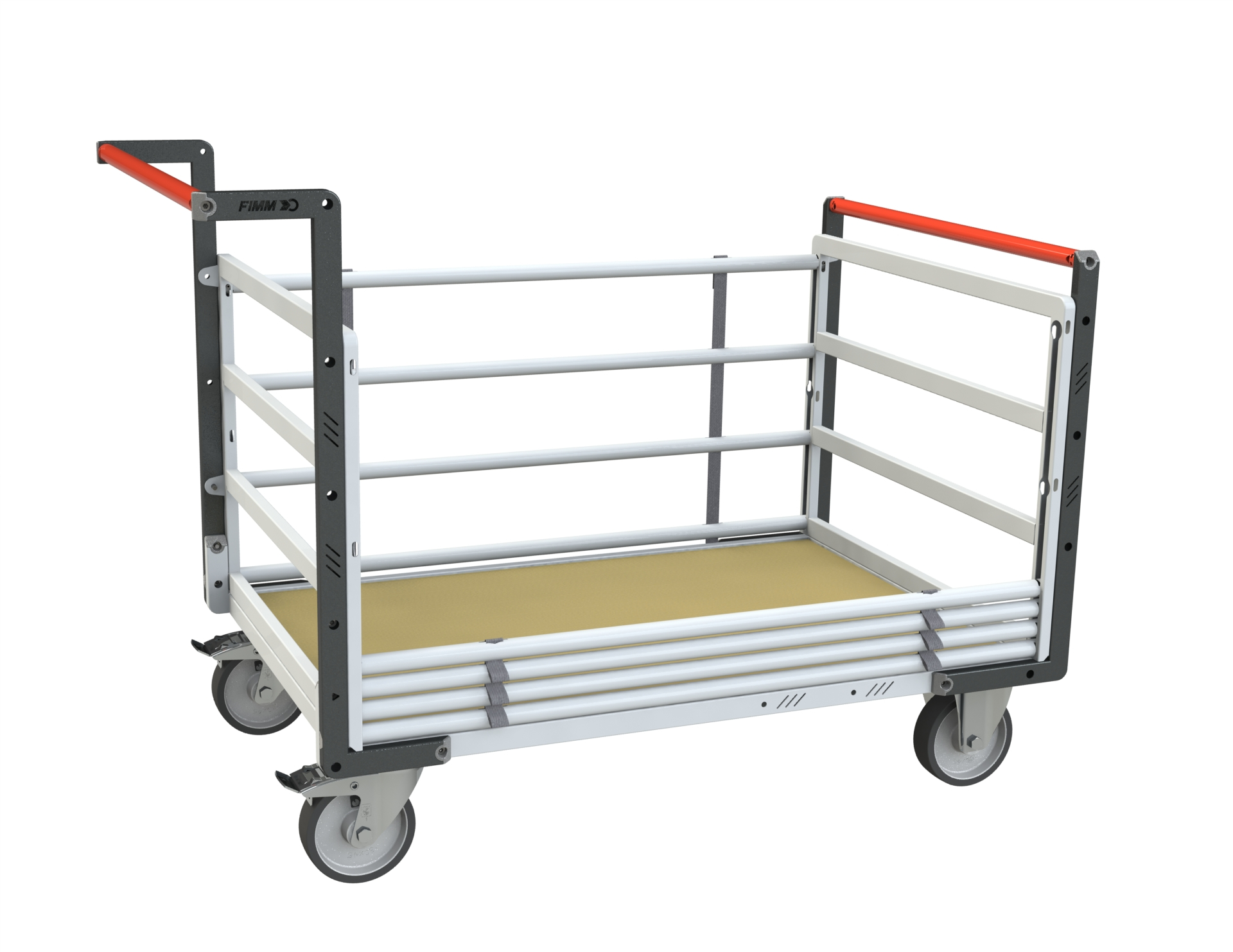 Chariot tube 2 dossiers + 2 ridelles et plateau 1000x600 mm 500 kg - FIMM - 806724515