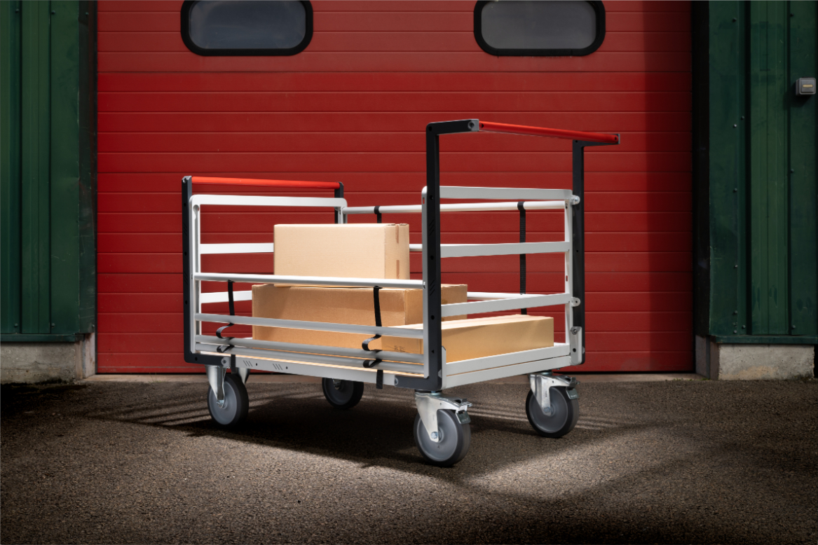 Chariot tube avec 2 dossiers + 2 ridelles et plateau 1200x800 mm 500 kg - FIMM - 806724615