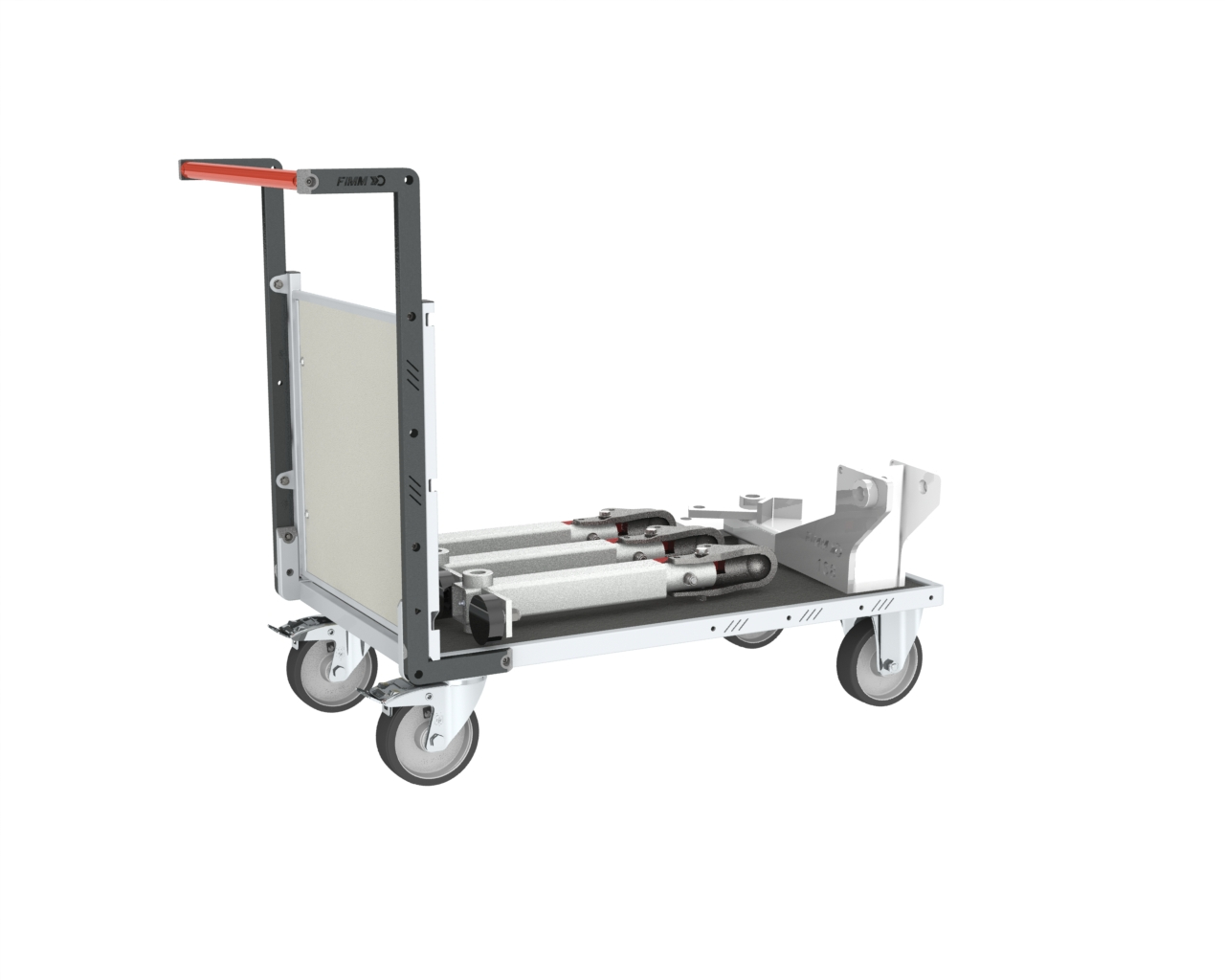 Chariot modulaire - 1 dossier + plateau bois avec tapis caoutchouc 500 kg - FIMM - 806724691