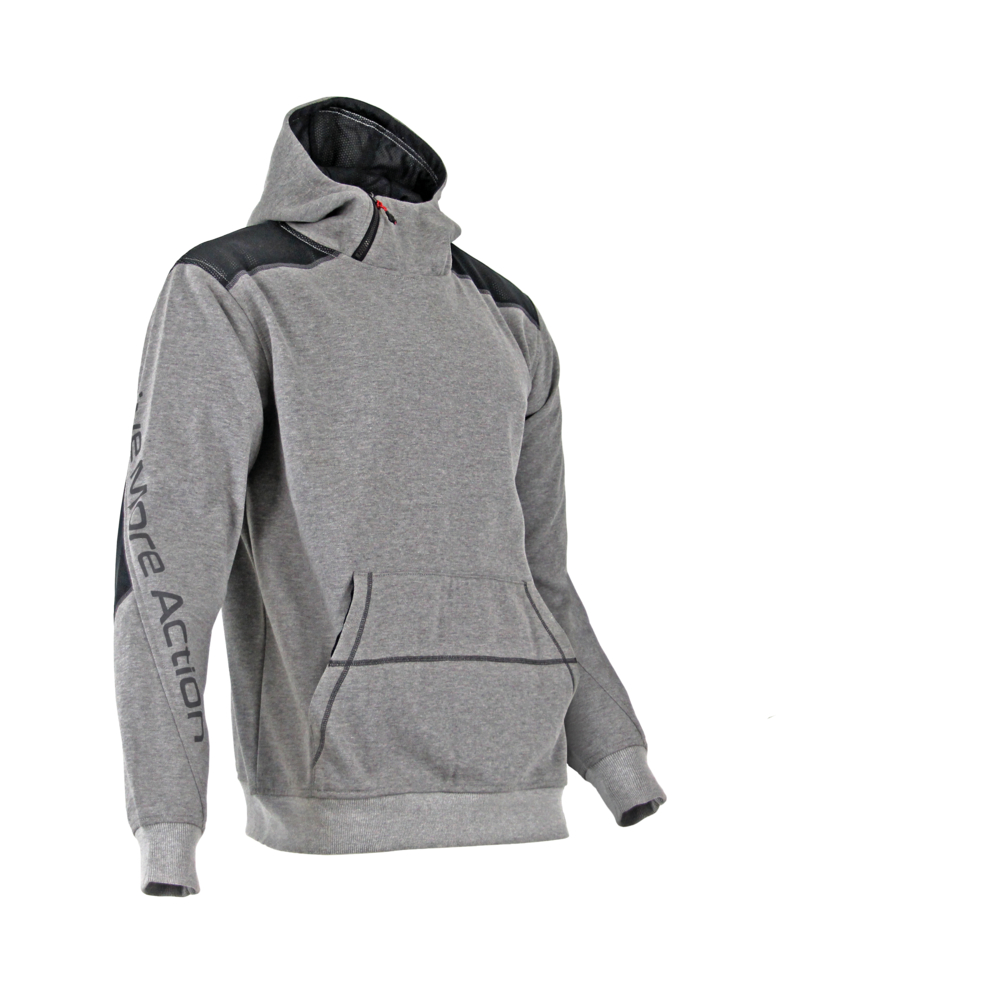 Sweat col montant capuche et poche kangourou CYBER GRIS NOIR - LMA LEBEURRE - 8079