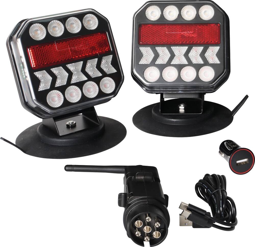 KIT DE SIGNALISATION ARRIERE 12V MAGNETIQUE LED WIFI AVEC CANBUS - 16134