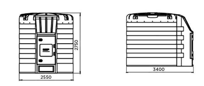 CUVE STOCKAGE FUEL PEMD 10000L ARMOIRE INTEGREE POMPE 80L/M - RENSON - 812172