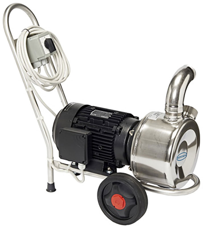 POMPE HORIZONTALE 750 L/MIN  380V 3,7KW INOX AVEC CHARIOT - RENSON - 815294