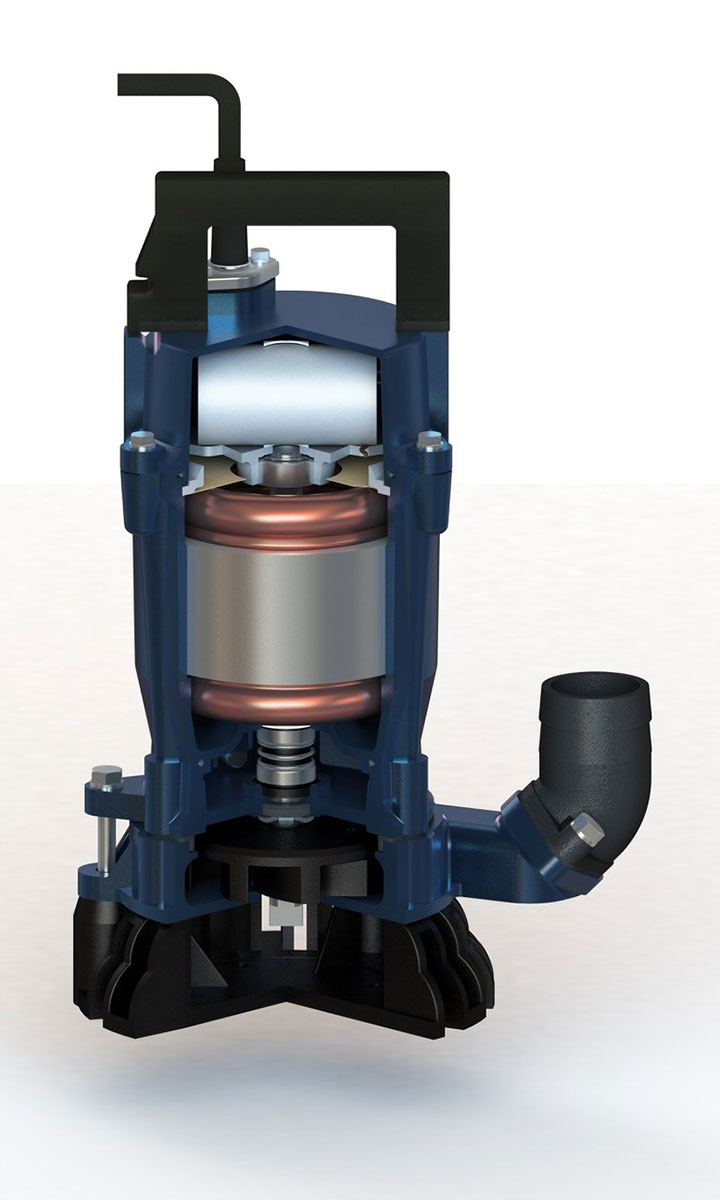 POMPE DE CHANTIER MONOPHASEE FONTE 0,75KW 300L/MIN DN50 - RENSON - 818351