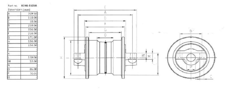 GALET INFERIEUR - DCF - 81N611010
