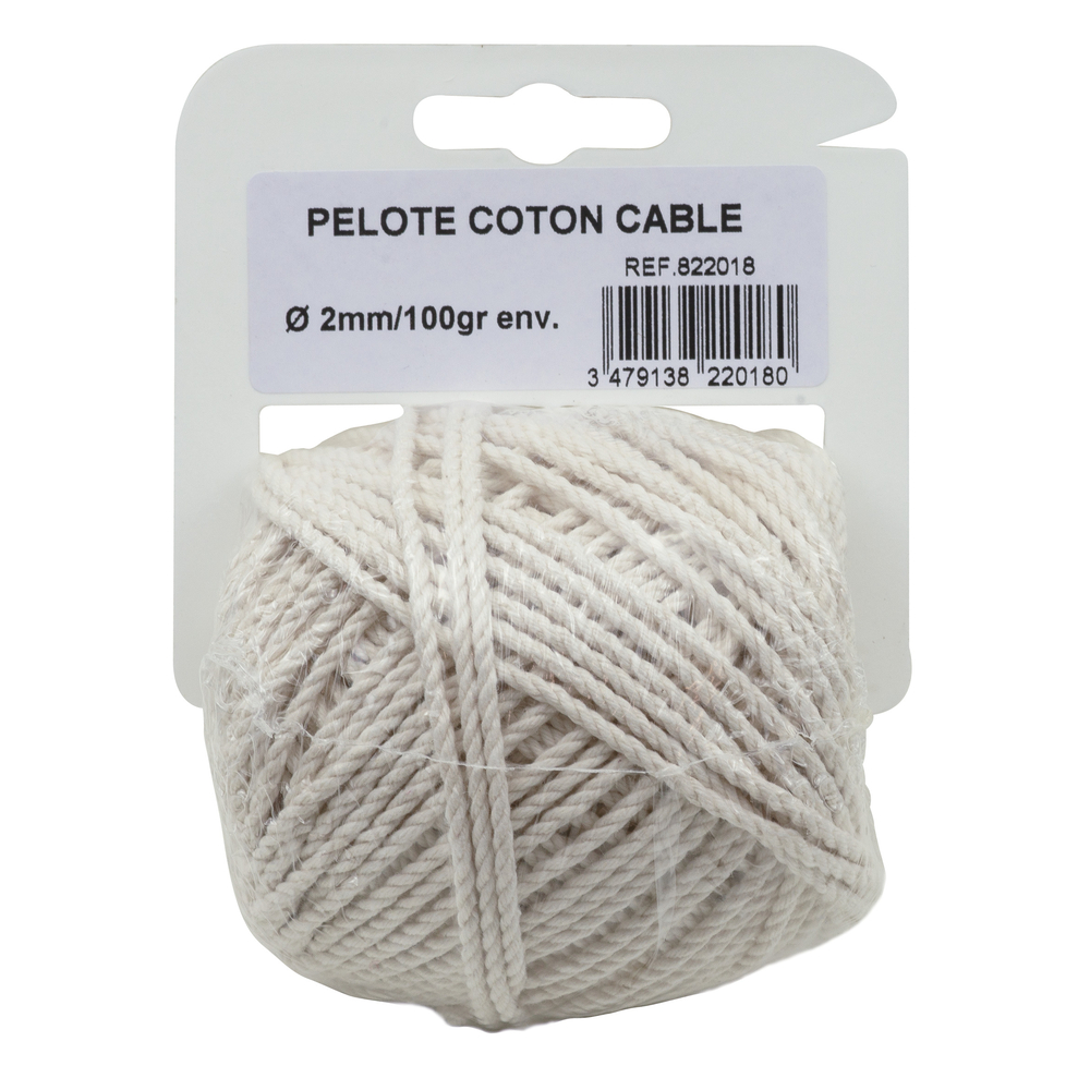 PELOTE COTON CÂBLE 2MM 100G - MONDELIN - 822018