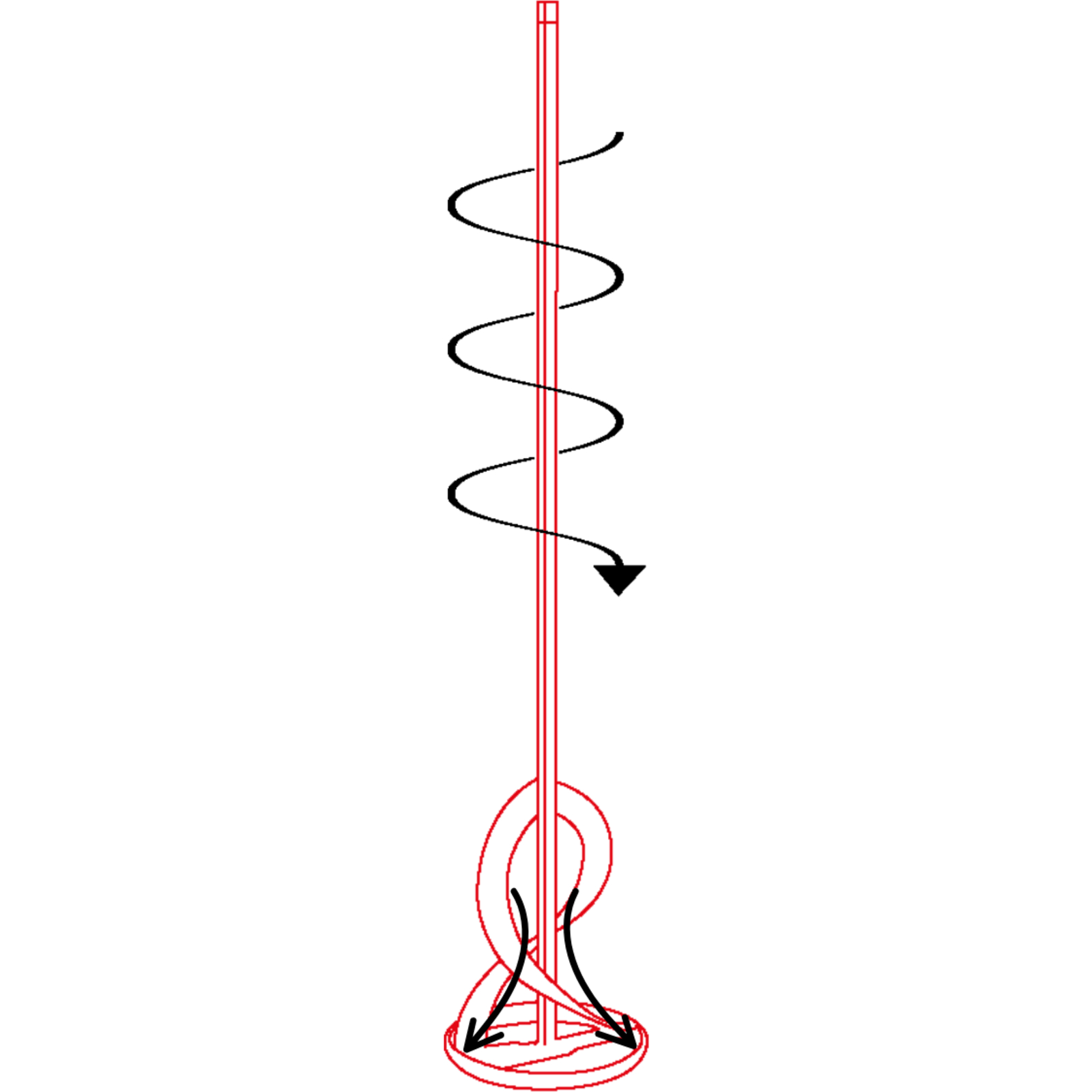 Turbine L Liquides dimensions 400 x 60 mm Tige Ø8mm L'OUTIL PARFAIT - 823060