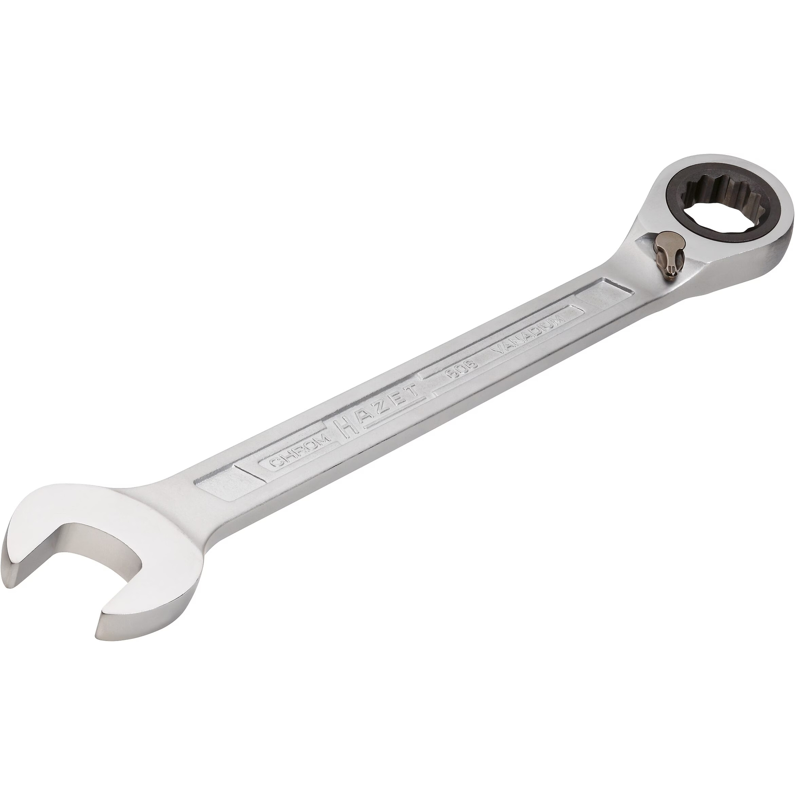 Clé mixte à cliquet 32 mm profil Traction 12 pans chromée HAZET - 606-32