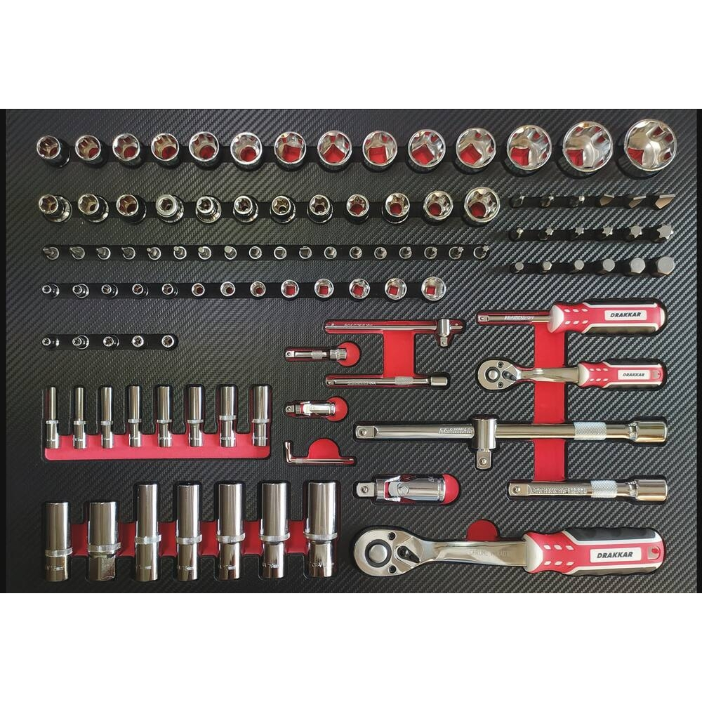 SERVANTE 7 TIROIRS DRAKKAR 09217 + 4 TIROIRS MODULES METAL - DRAKKAR TOOLS - 83894