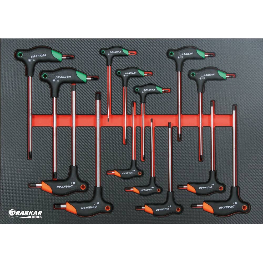 Servante d'atelier 7 tiroirs composée de 162 outils - modules carbone DRAKKAR TOOLS - 83909