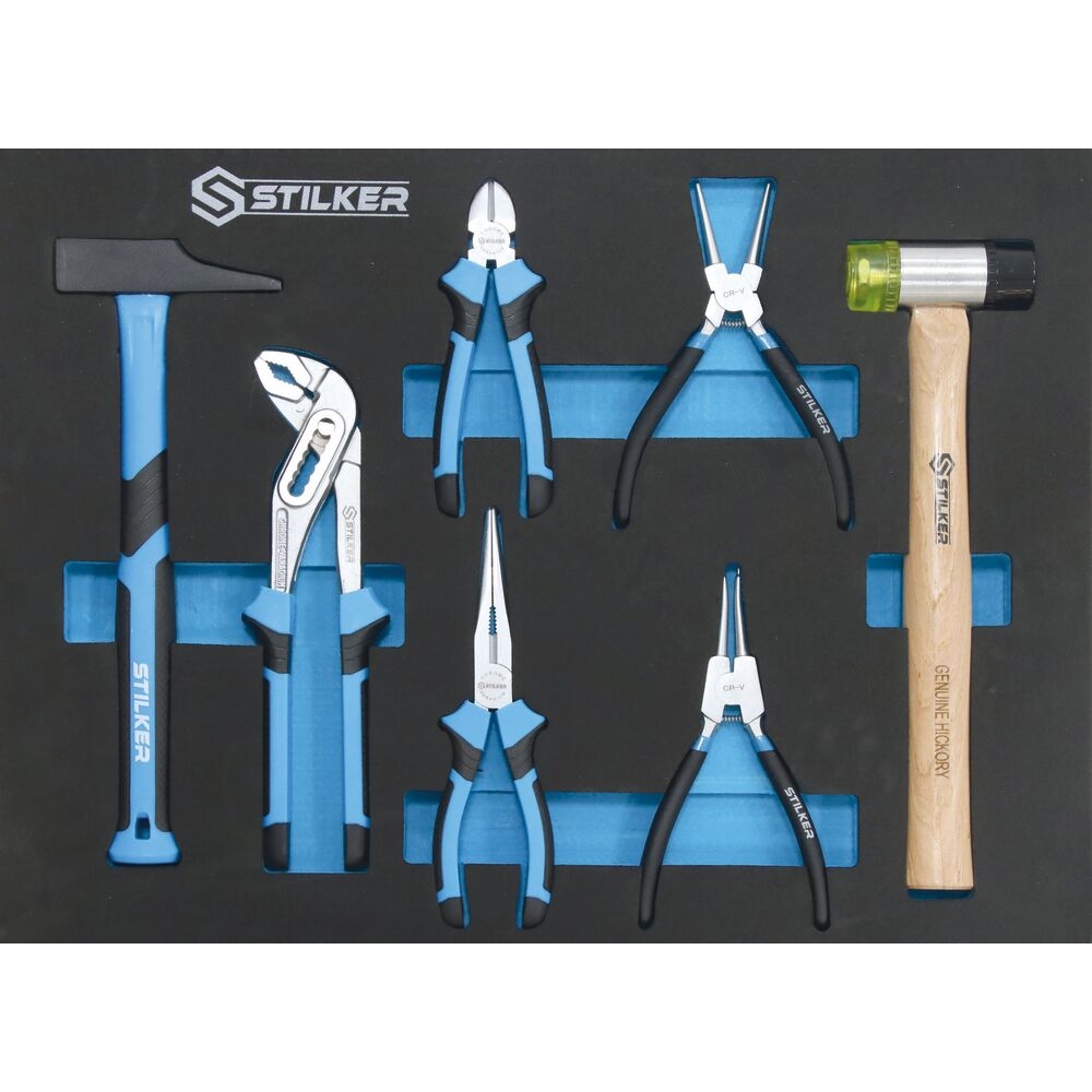 Mobilier d'atelier 4 éléments plateau bois 38mm - 147 outils STILKER - 84082