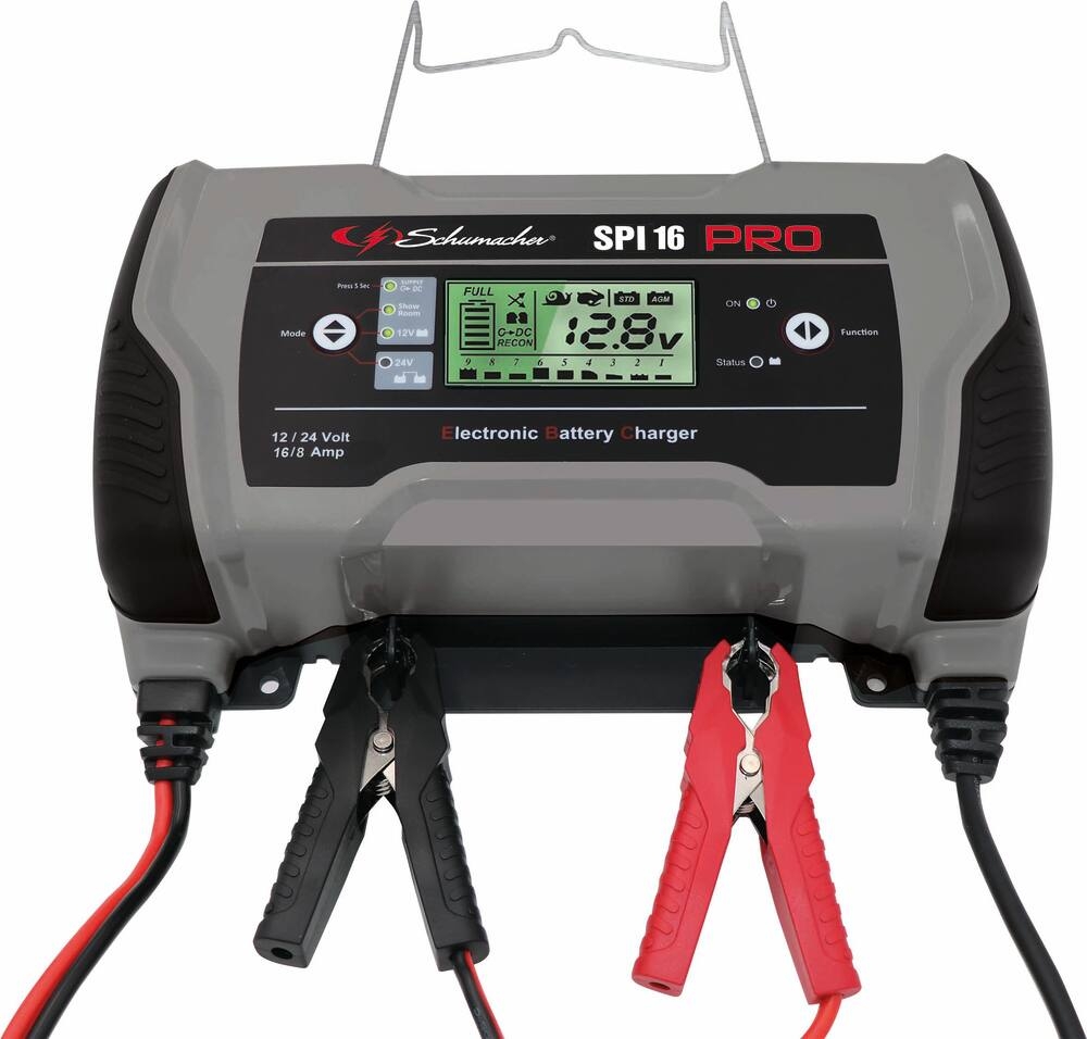 Chargeur de batterie SCHUMACHER automatique 12V/24V-16A/8A SPI 16 PRO - 54066