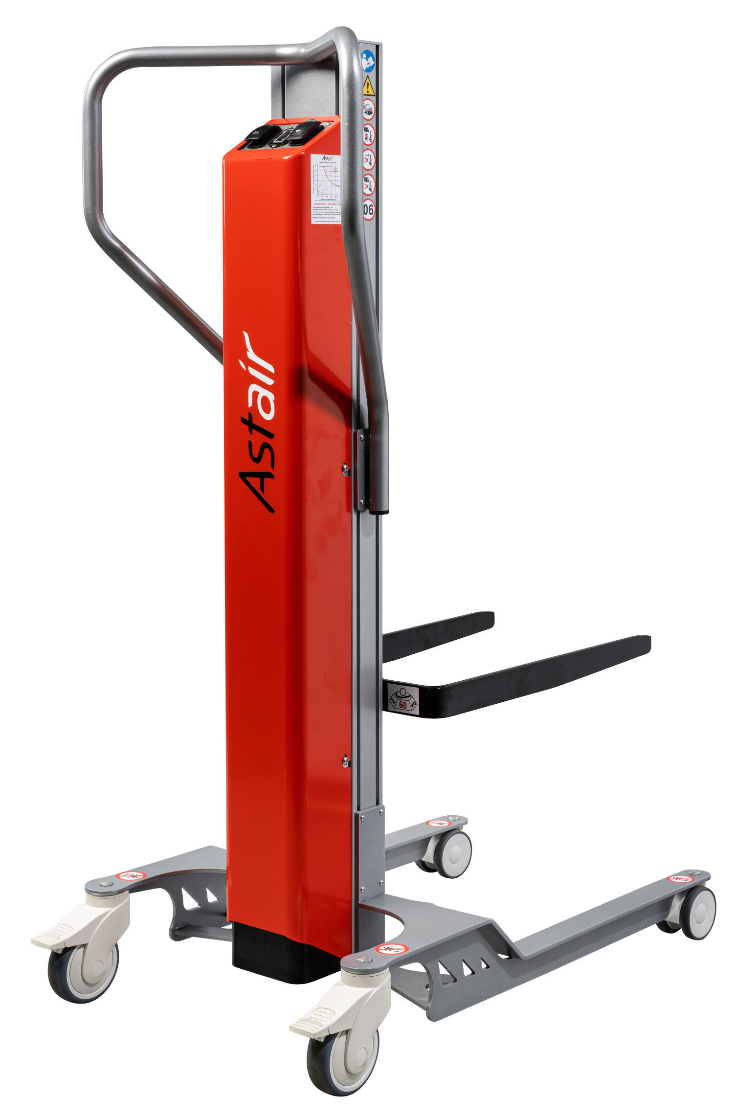 Gerbeur monomât Astair, levée 900 mm avec accessoire fourches, 60 kg - FIMM - 855000986