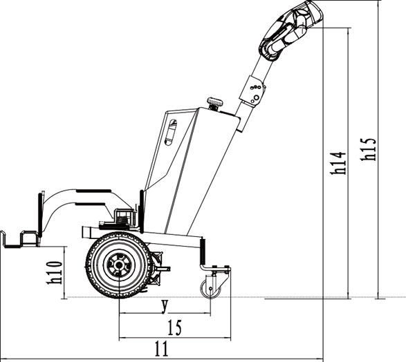 Tracteur pousseur électrique batterie 24V/20Ah charge 1000 kg - FIMM - 855010465
