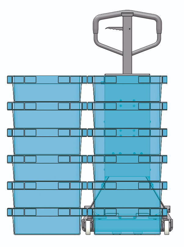Transbac peseur galva 75 L - 500 kg - FIMM - 855010467