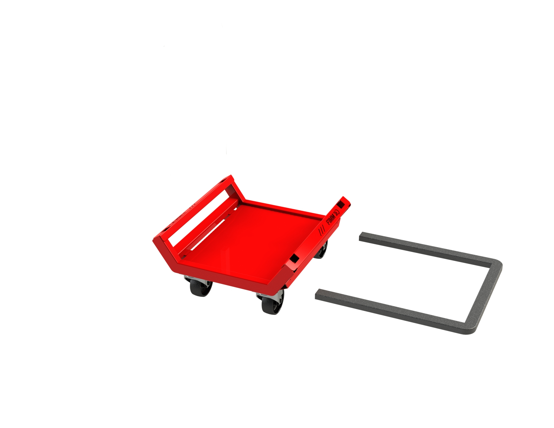 Paire de rouleurs incurvés 500 kg - avec 2 ranchers de liaison - FIMM - 860000348