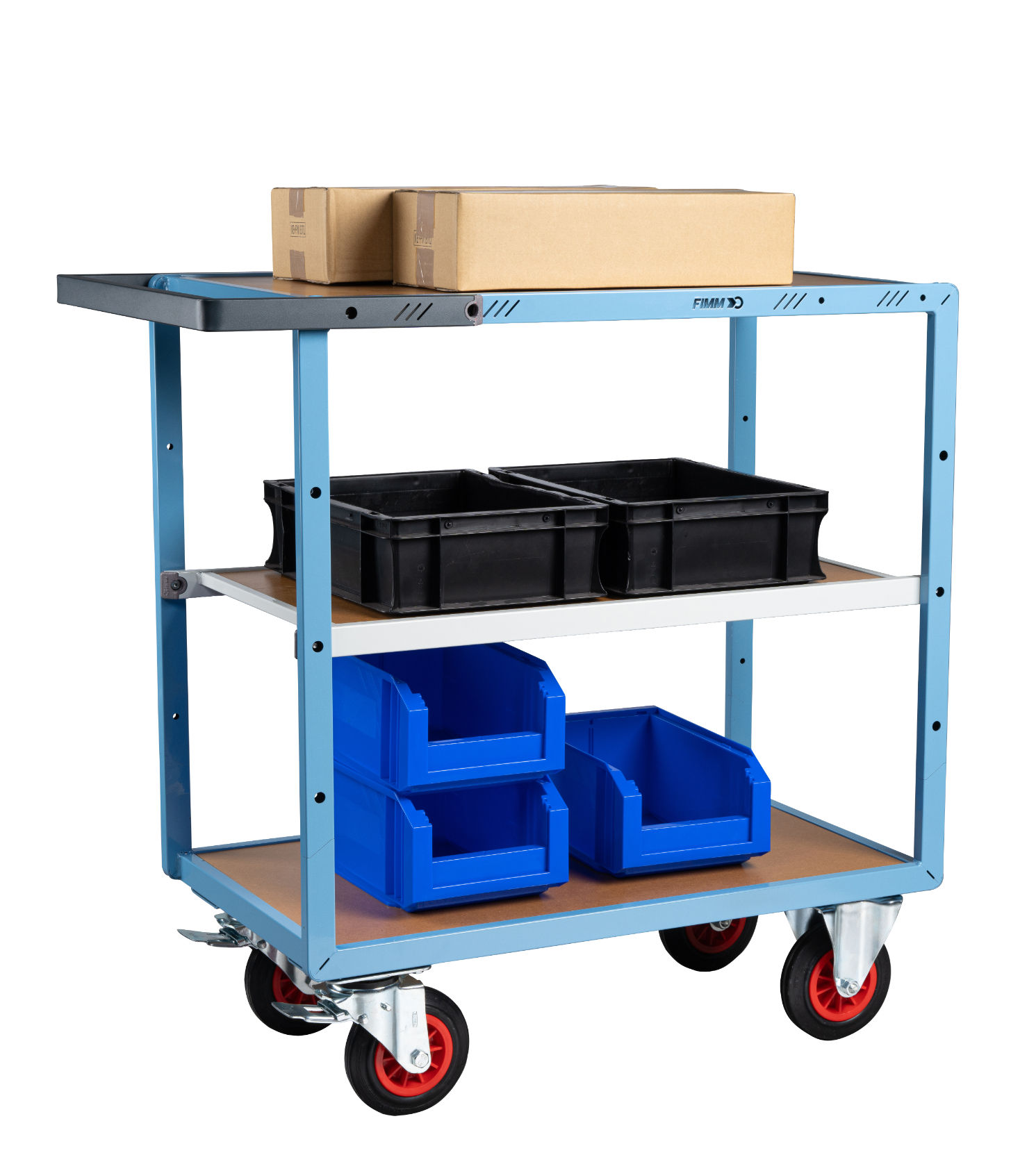 Servante mécano-soudée 3 plateaux 850x500 mm 400 kg - FIMM - 880701232