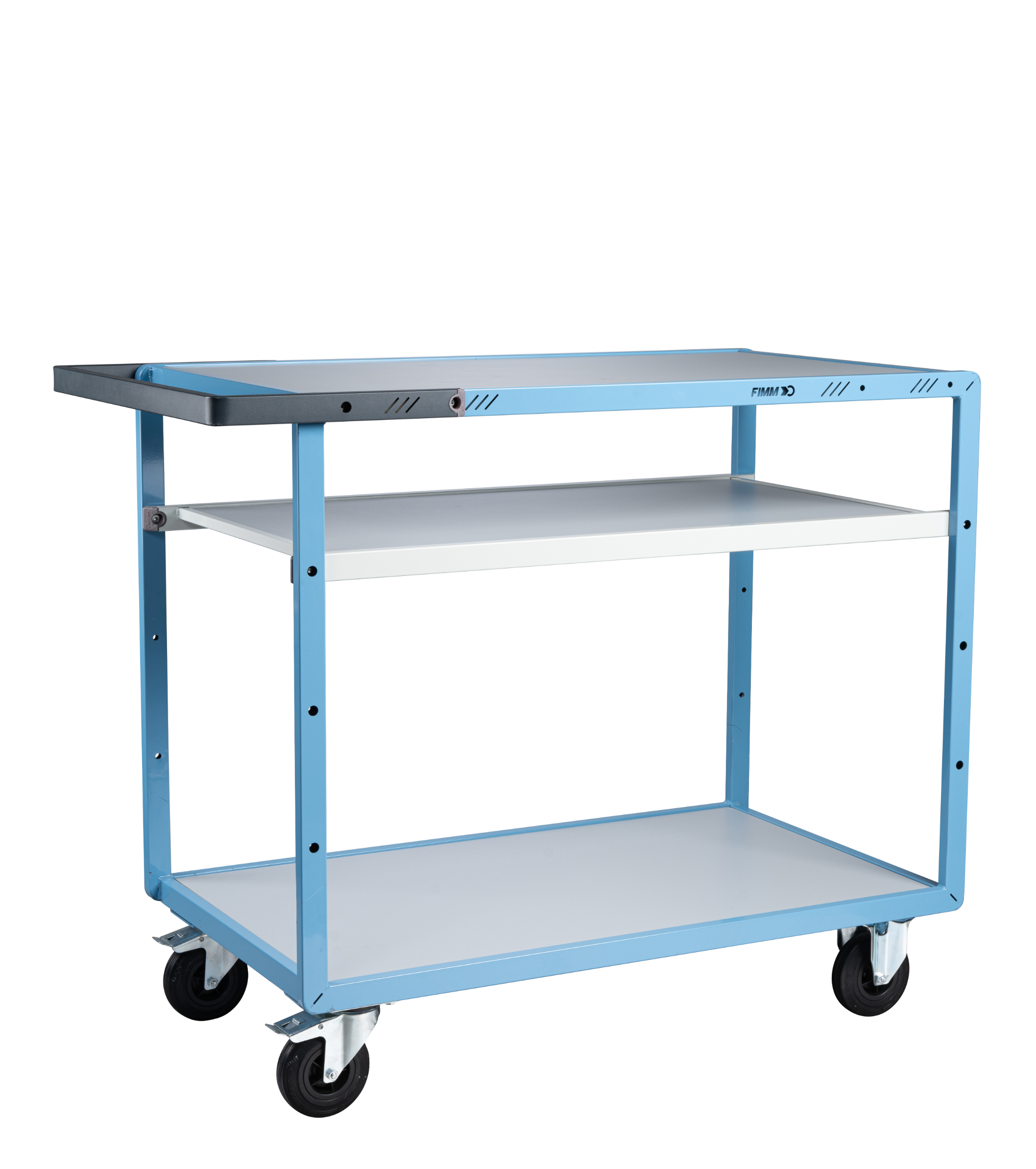 Servante mécano-soudée 3 plateaux mélaminé roues CC 250 kg - FIMM - 880702112