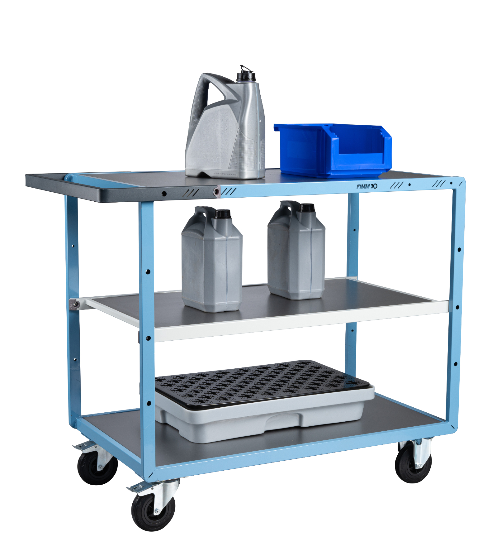 Servante mécano-soudée 3 plateaux 1000x600 mm 250 kg - FIMM - 880702312