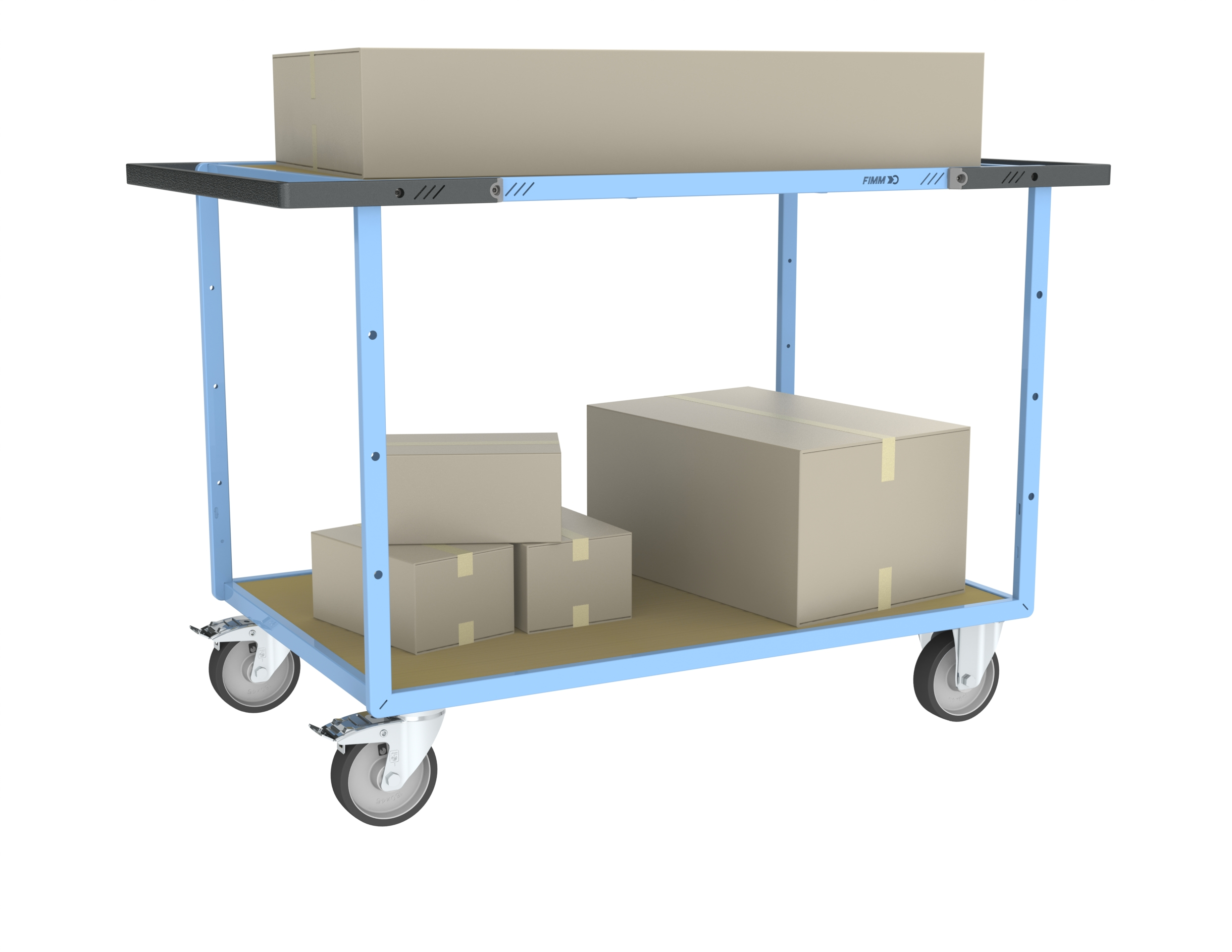Servante mécano-soudée 2 plateaux 1200x800 mm 400 kg - FIMM - 880703641