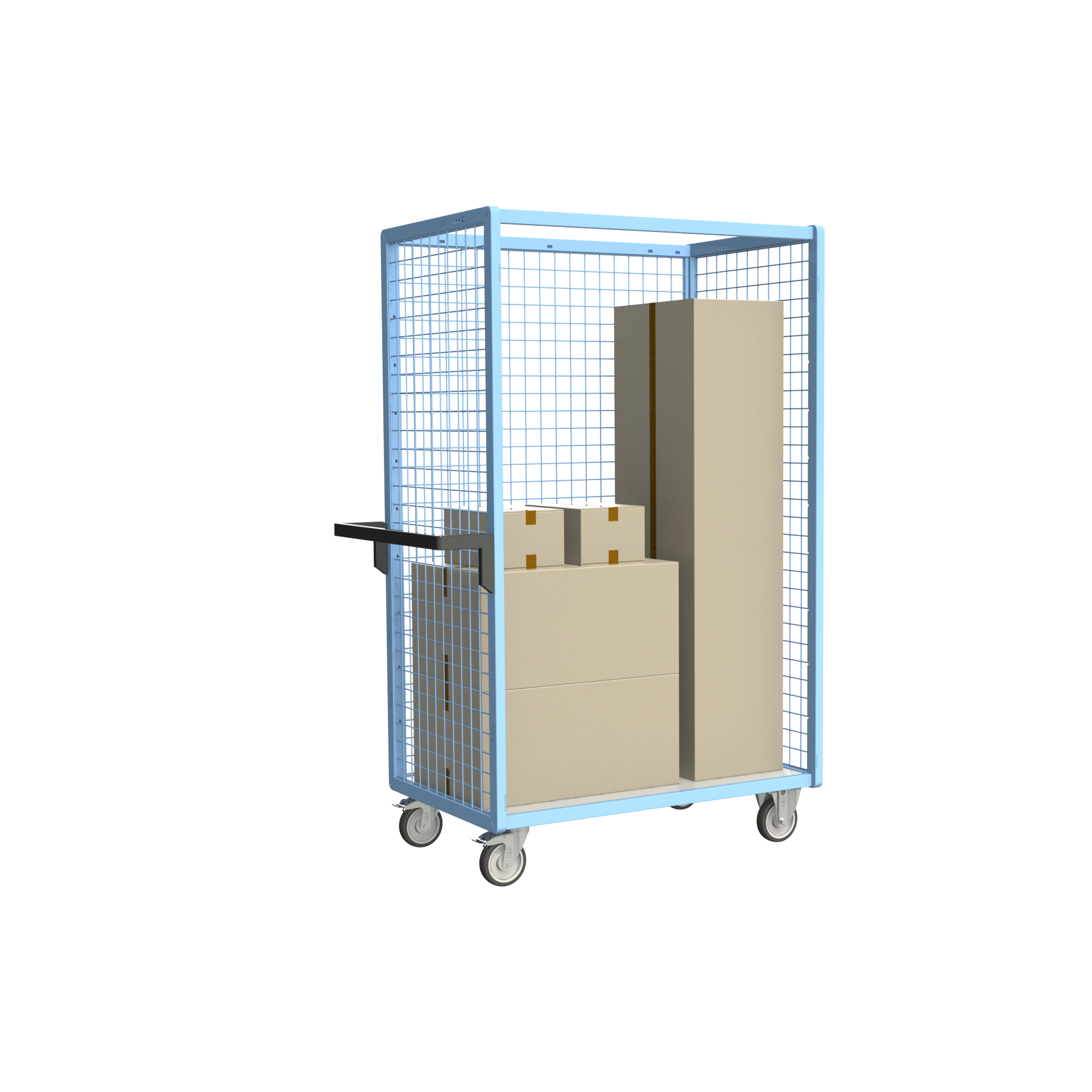 Servante grillagée 3 côtés avec plateau bois 1000x600 mm 250 kg - FIMM - 880725122