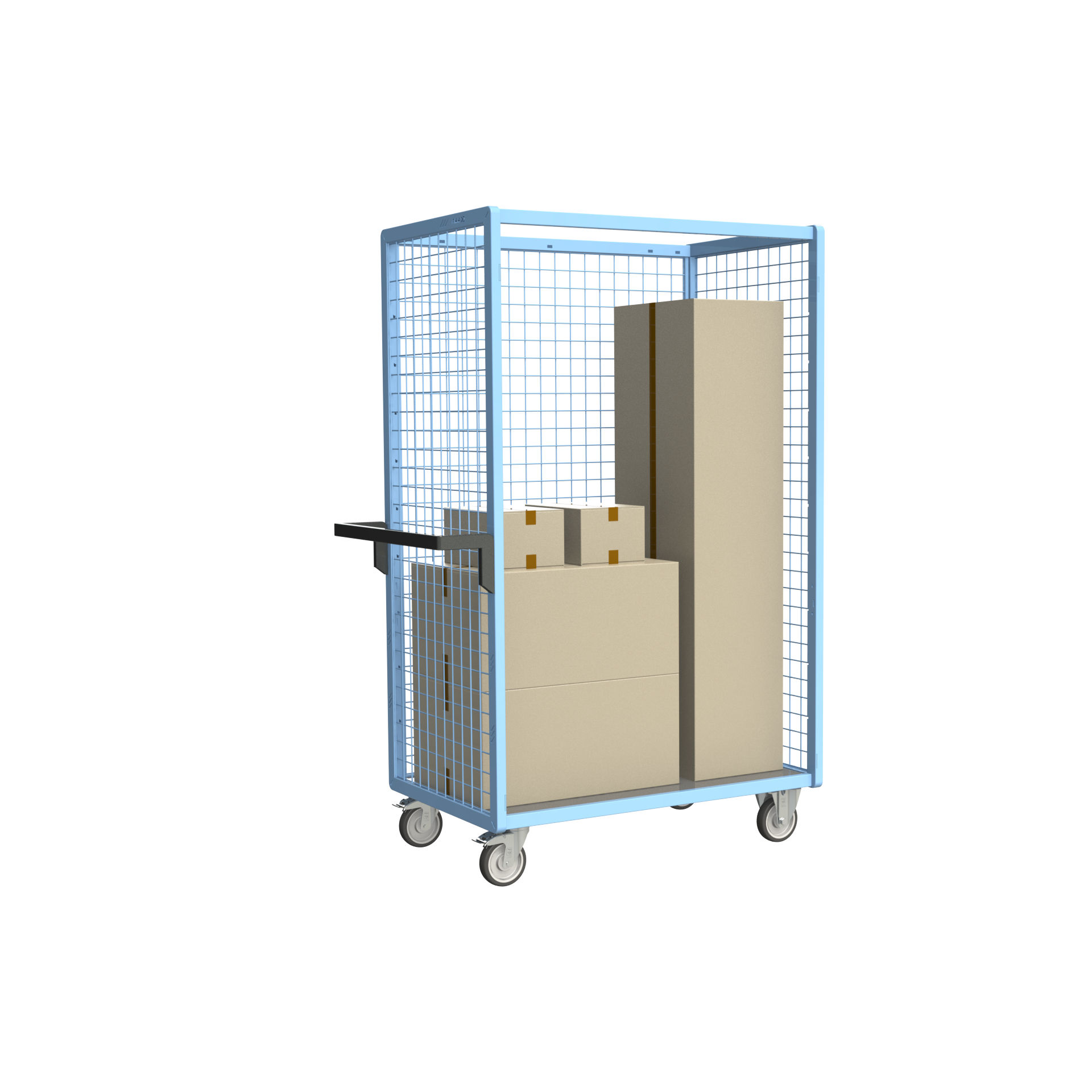 Servante grillagée 3 côtés avec plateau 1000x600 mm 250 kg - FIMM - 880725152