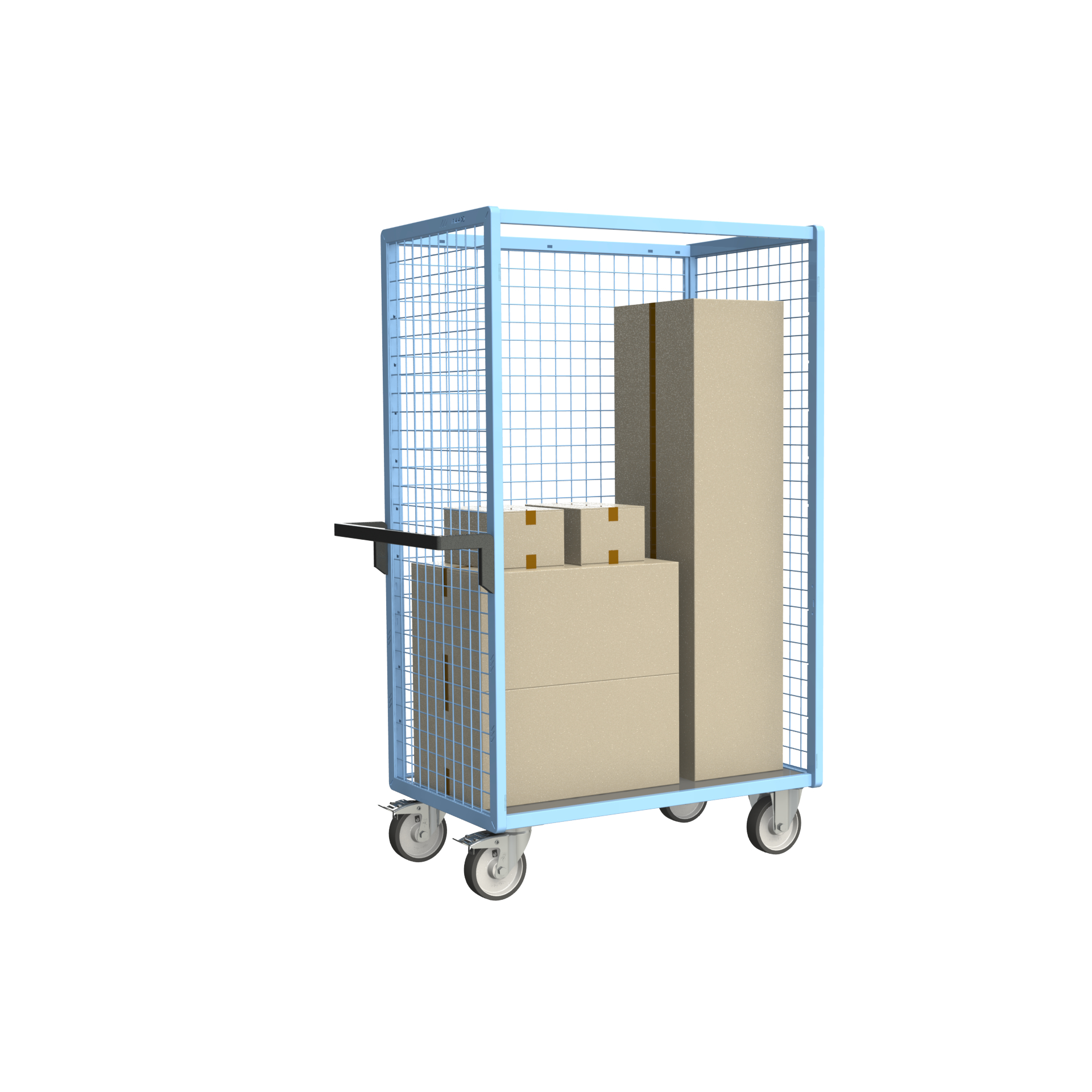 Servante grillagée 3 côtés plateau tôle galva 1000x600 mm 500 kg - FIMM - 880725252