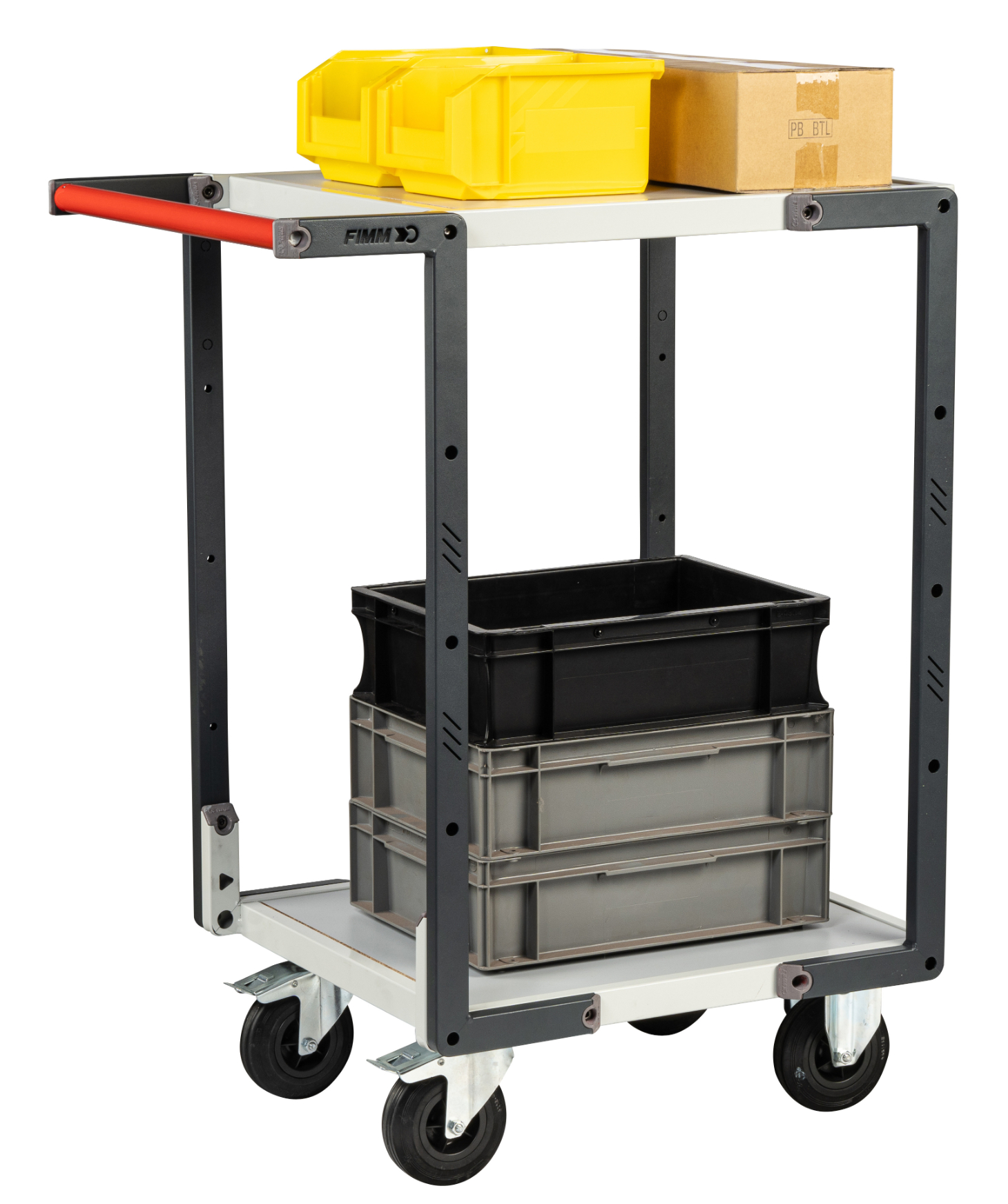 Servante 2 plateaux mélaminé 550x500 mm roues CC 250 kg - FIMM - 884720111