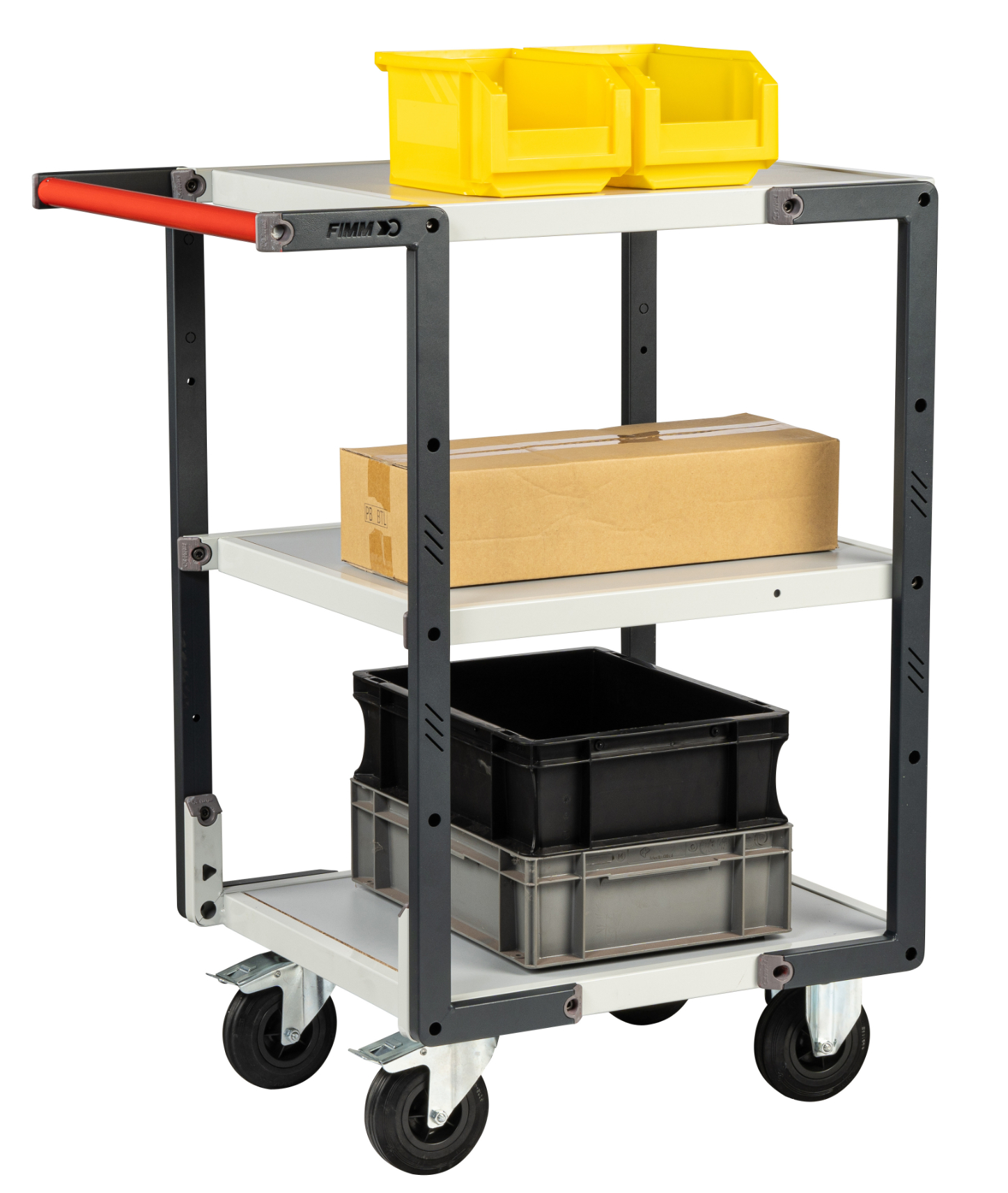 Servante 3 plateaux mélaminé 550x500 mm roues CC 250 kg - FIMM - 884720112