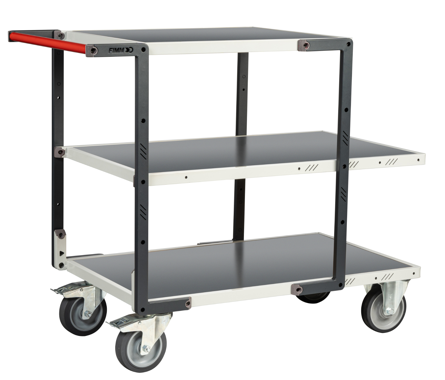 Servante Flat-Pack 3 plateaux tôle charge 400 kg - FIMM - 884722445