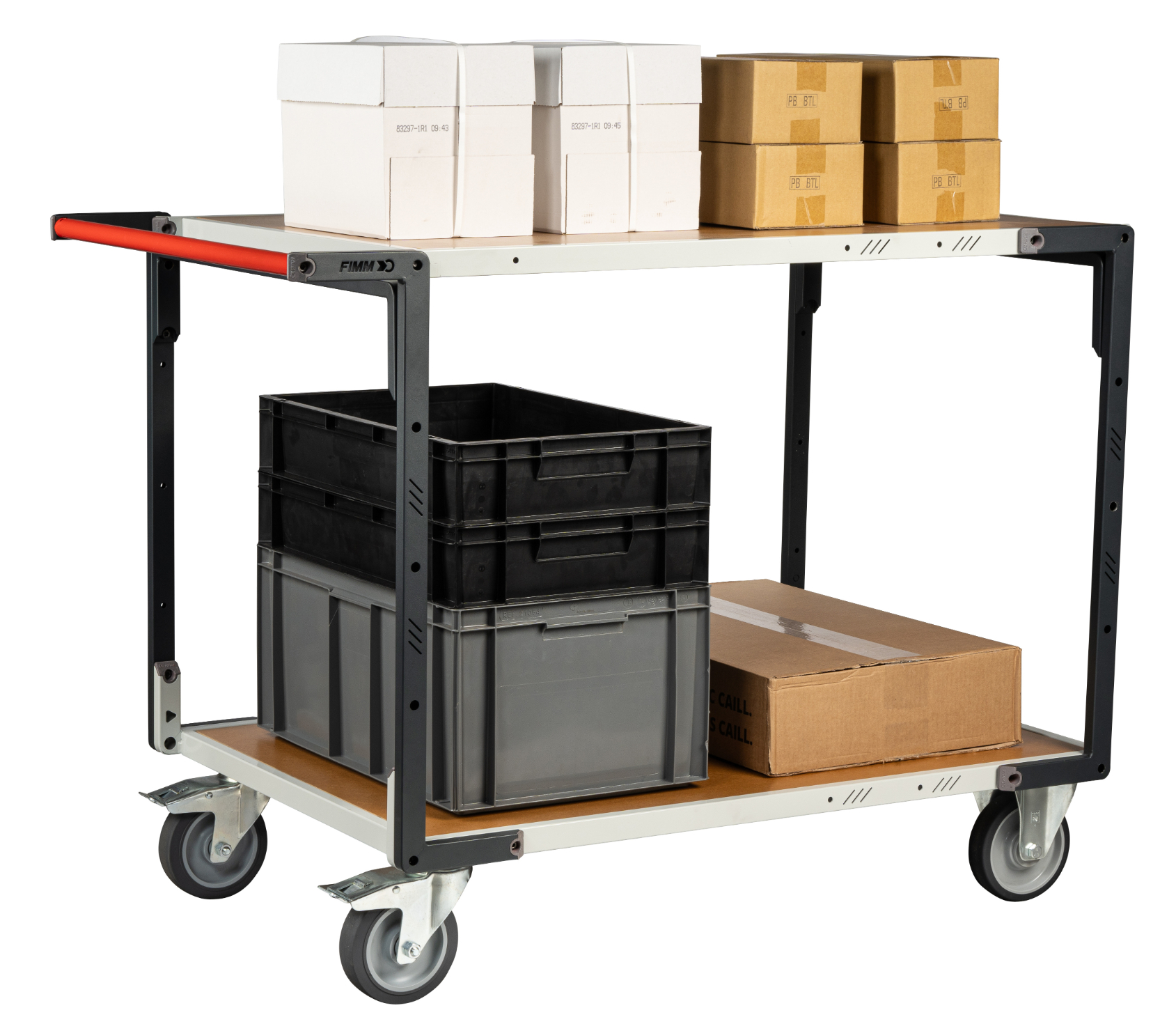 Servante 2 plateaux médium 1200x800 mm roues TPE 400 kg - FIMM - 884732242
