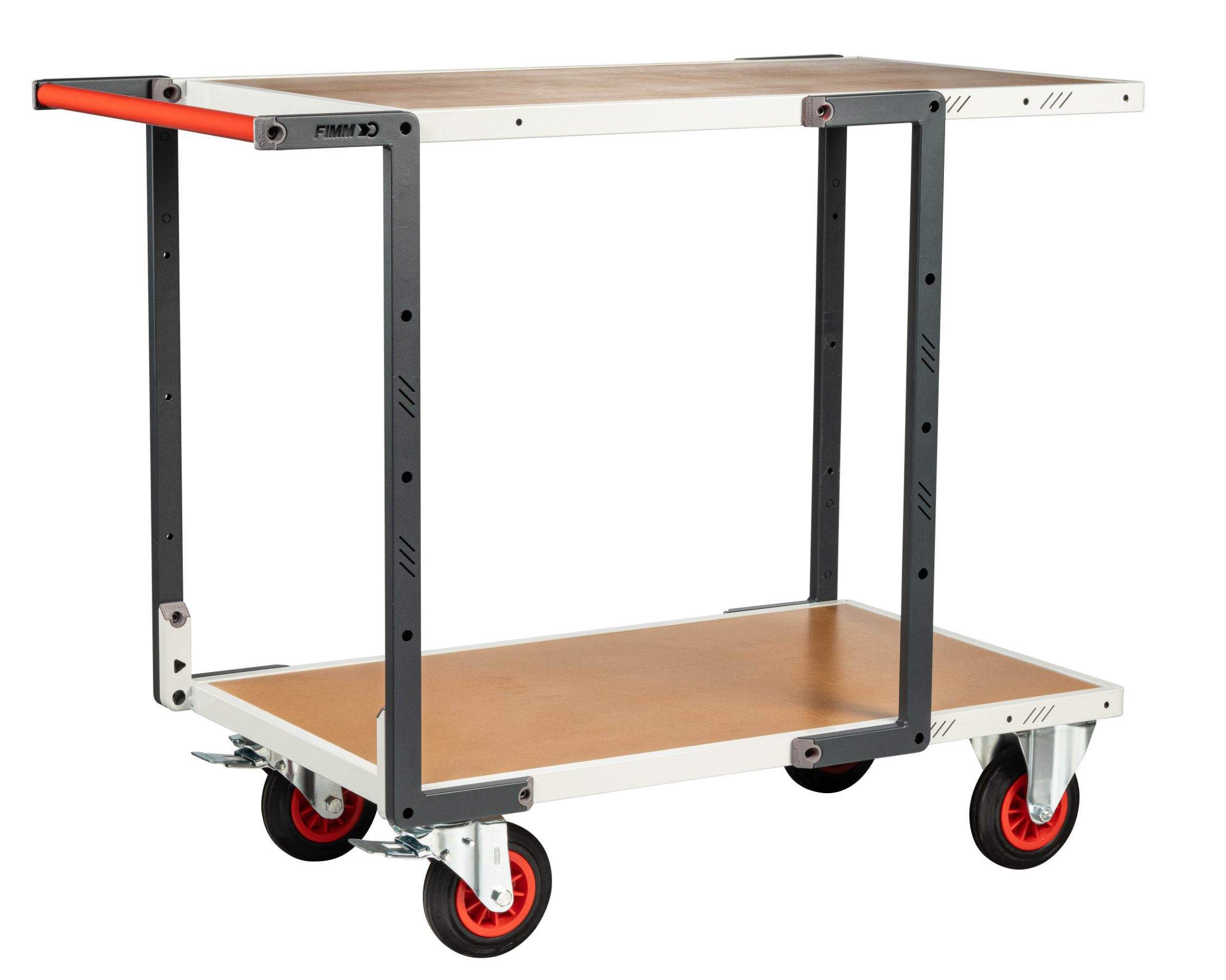 Servante montée 2 plateaux médium 1000x600 mm roues CC 400 kg - FIMM - 886722232