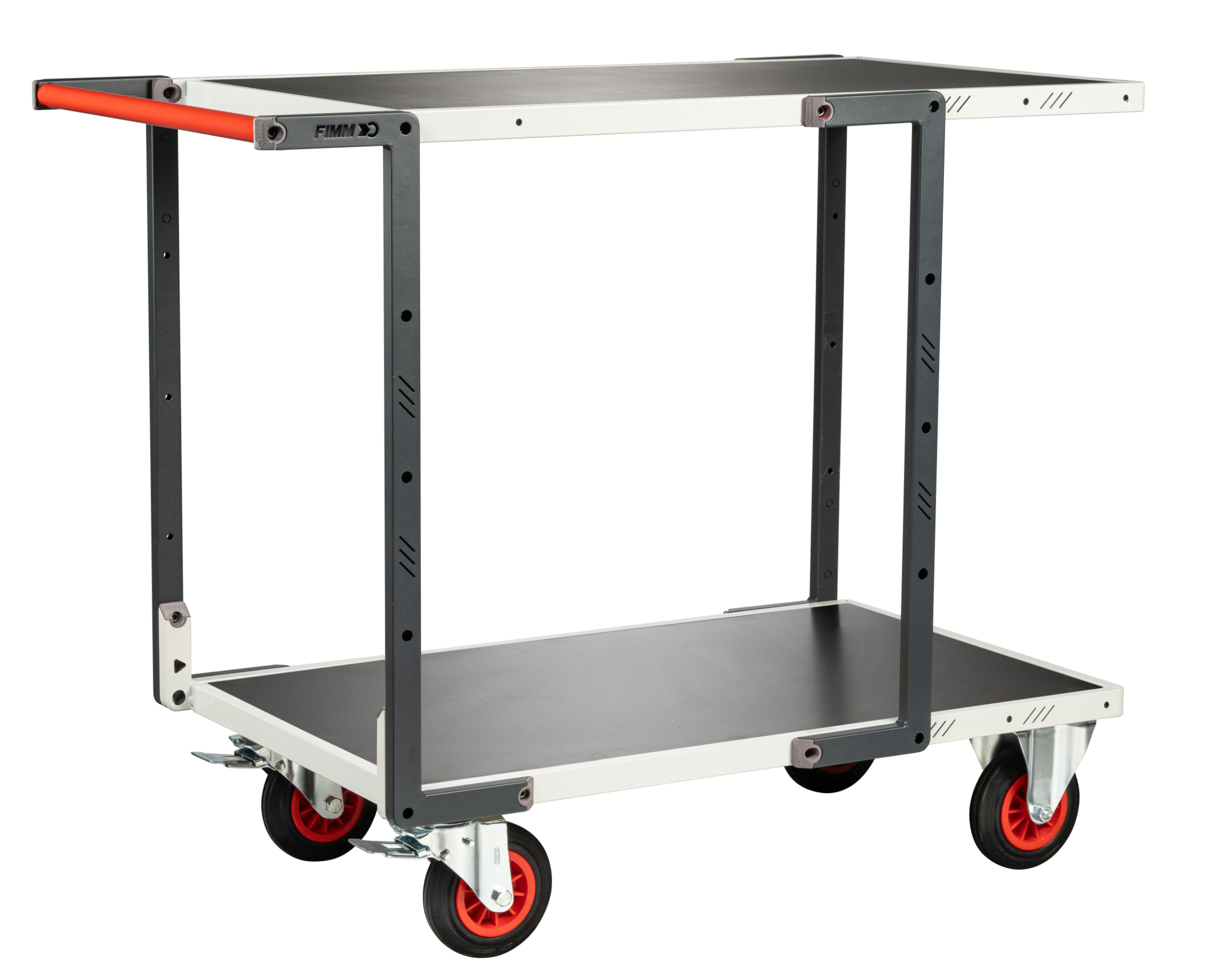 Servante montée 2 plateaux tôle 1000x600 mm roues CC 400 kg - FIMM - 886722332