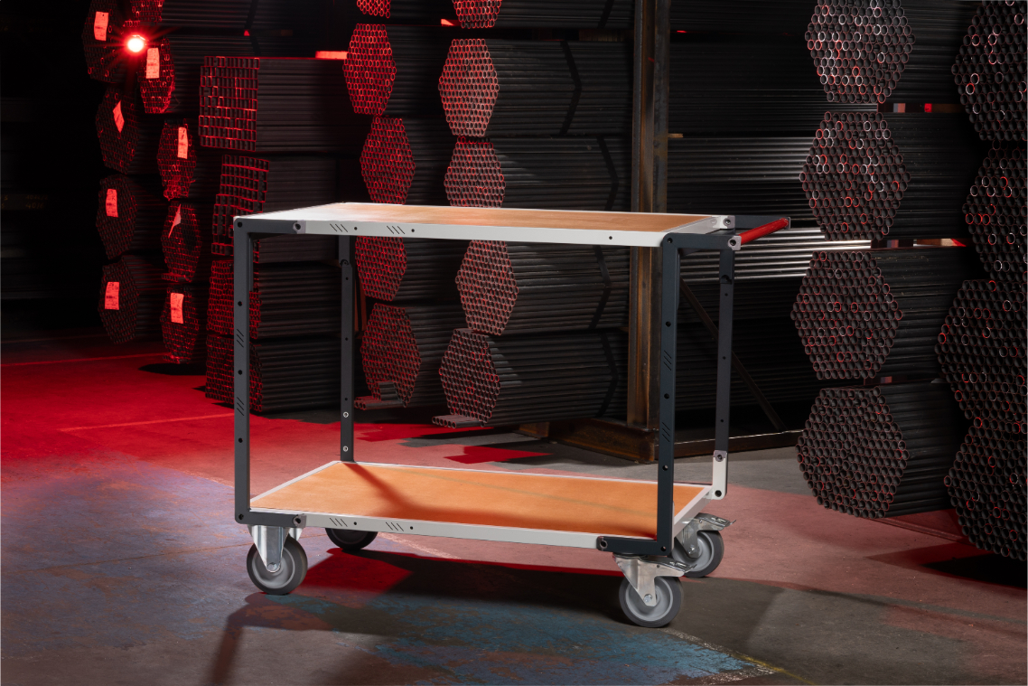 Servante montée 2 plateaux médium 1200x800 mm roues TPE 400 kg - FIMM - 886732242