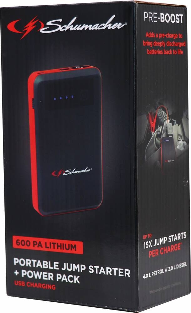 Booster 12V 600A avec power bank 6500mAh SCHUMACHER - 54083