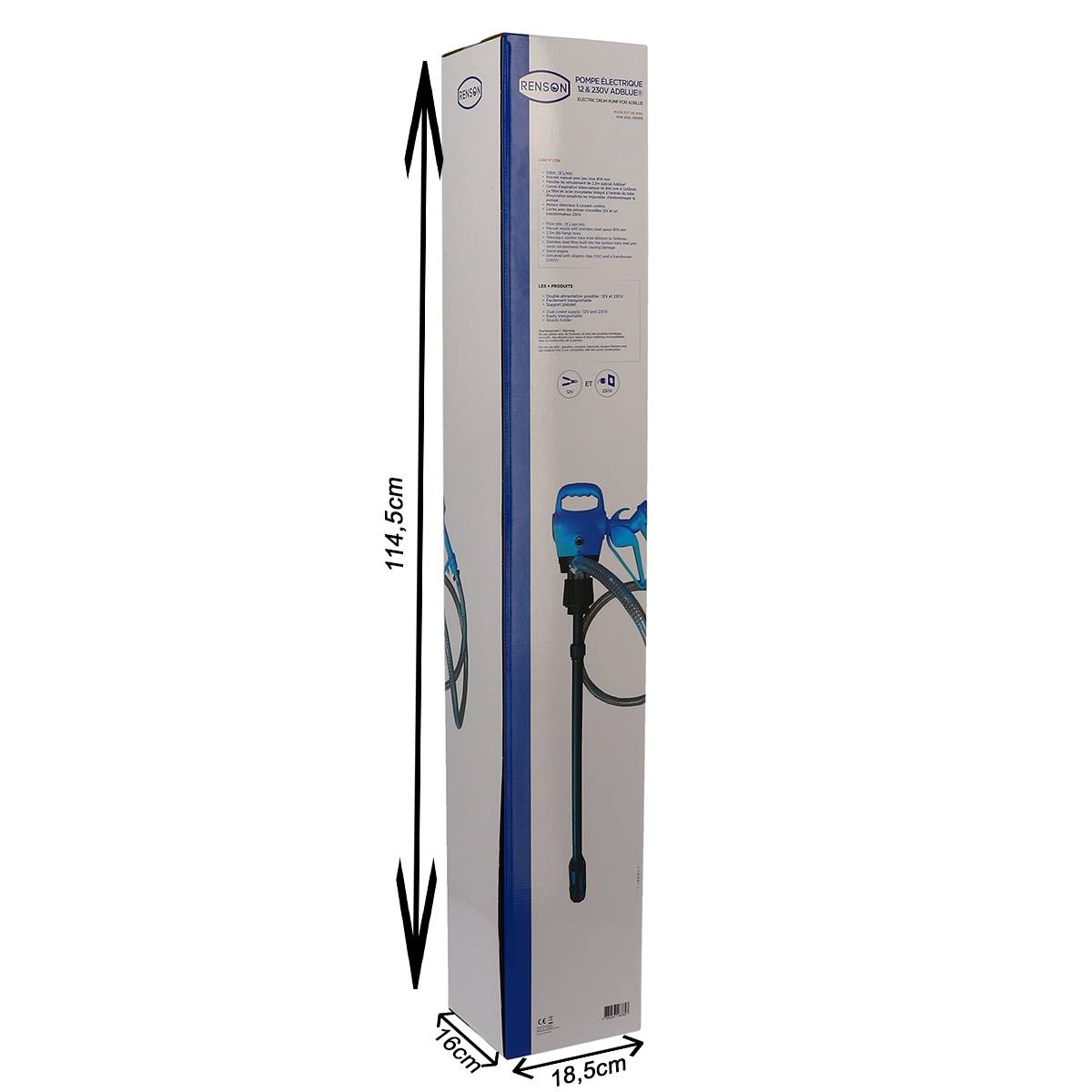 POMPE ELECTRIQUE ADBLUE 12V ET 230V - POUR FUT ET IBC - RENSON - 973706