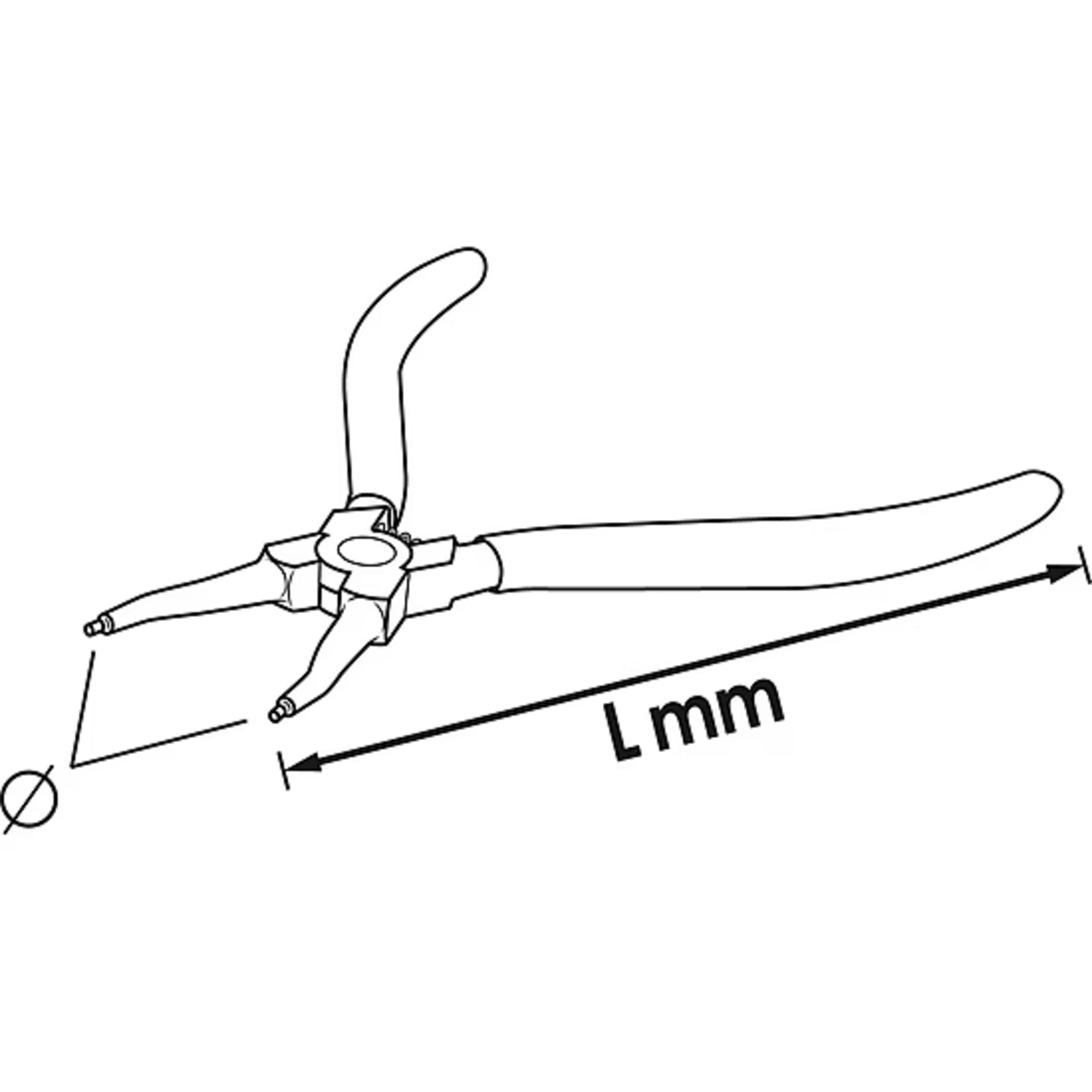 Pince à circlips  VIGOR - V6510C-19