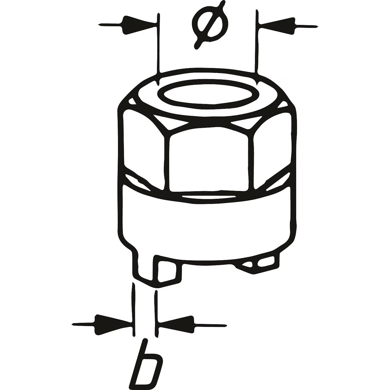 Douille pivot pour vissage amortisseur 14,1 mm Mercedes-Benz type 203 HAZET - 2780-1