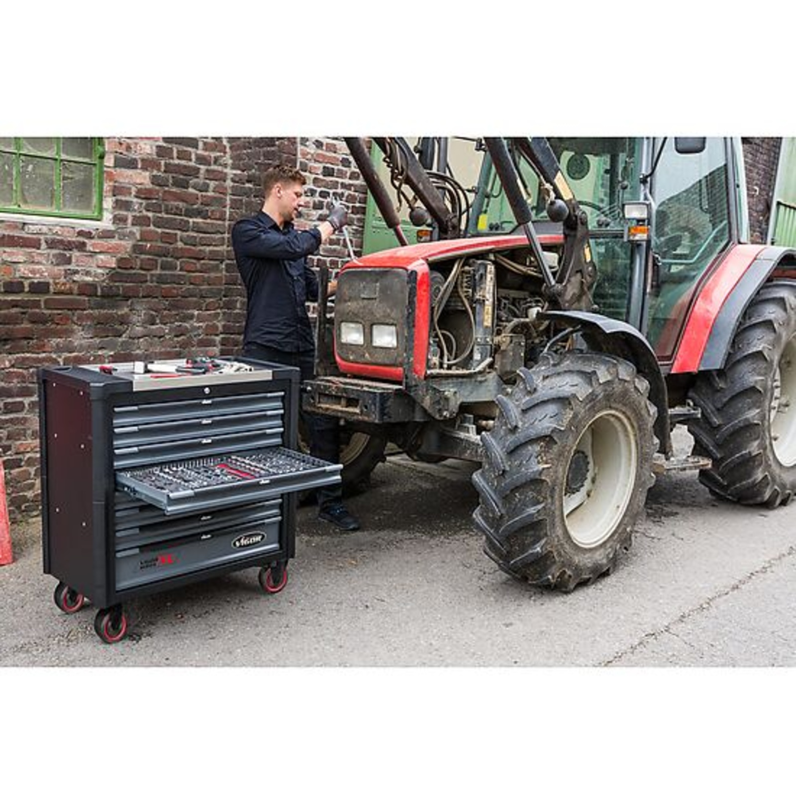 Servante d'atelier séries XL plateau de travail en acier inoxydable vide  VIGOR - V4481-X