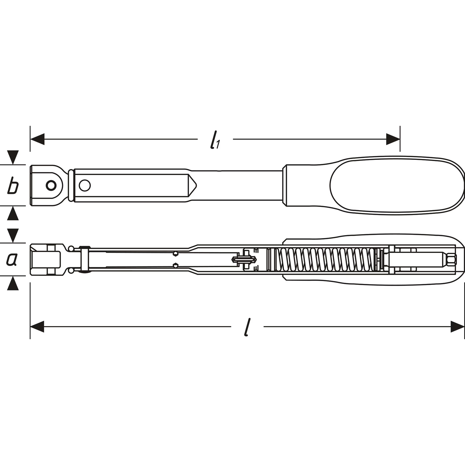 Clé dynamométrique 50-200 Nm précision 2 % carré femelle 14 x 18 HAZET - 6392-200