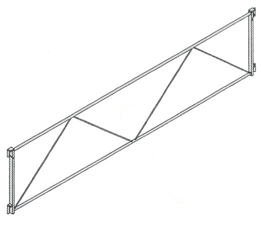 GARDE CORPS ALTRAD DE 3.00 M STANDARD (BASCULEUR) - N1723