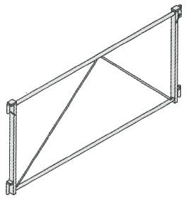 GARDE CORPS ALTRAD STANDARD AVEC BASCULEUR 1,50 M