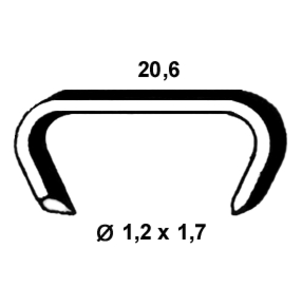 2500 AGRAFES HR-18 GALVA - ALSAFIX - 61HR181
