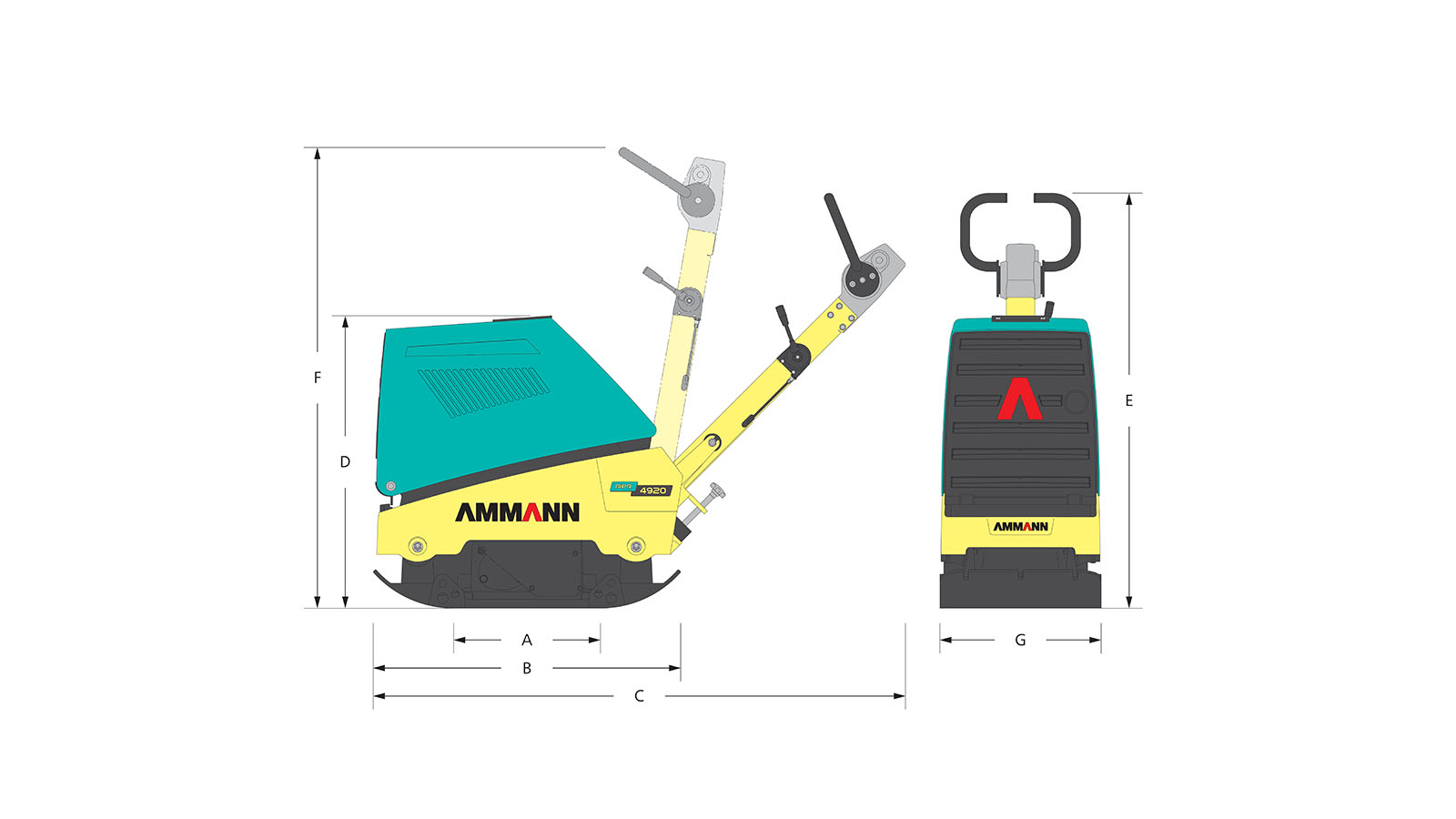 PLAQUES VIBRANTES AMMANN APR4920 DH DE avec elargisseurs - AF-M-48-A-E2