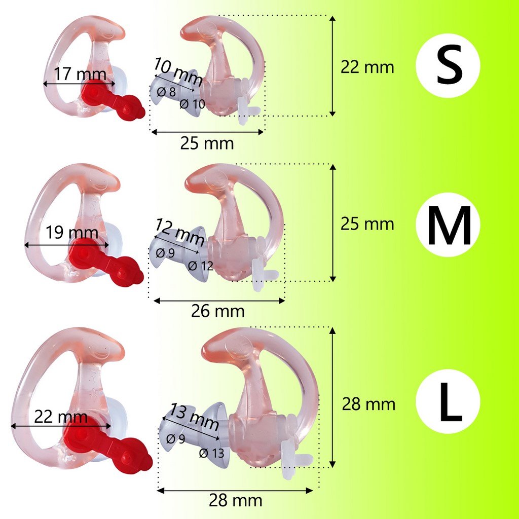 PAIRE DE BOUCHONS D'OREILLES ANTI-BRUIT PROGRESSIFS MK3 TAILLE M ALVIS AUDIO - MK3M